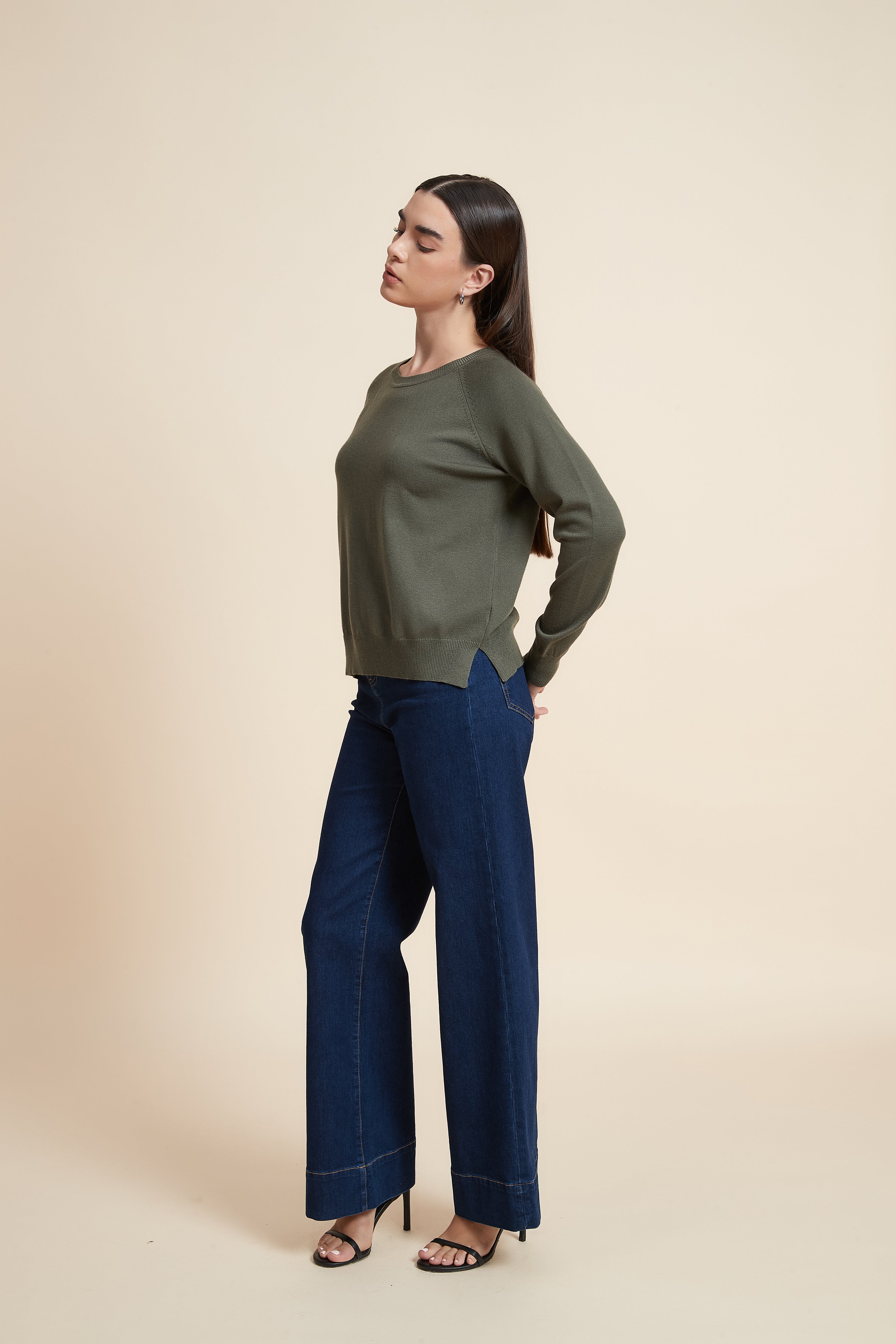 Solid Color Long Sleeve Sweater