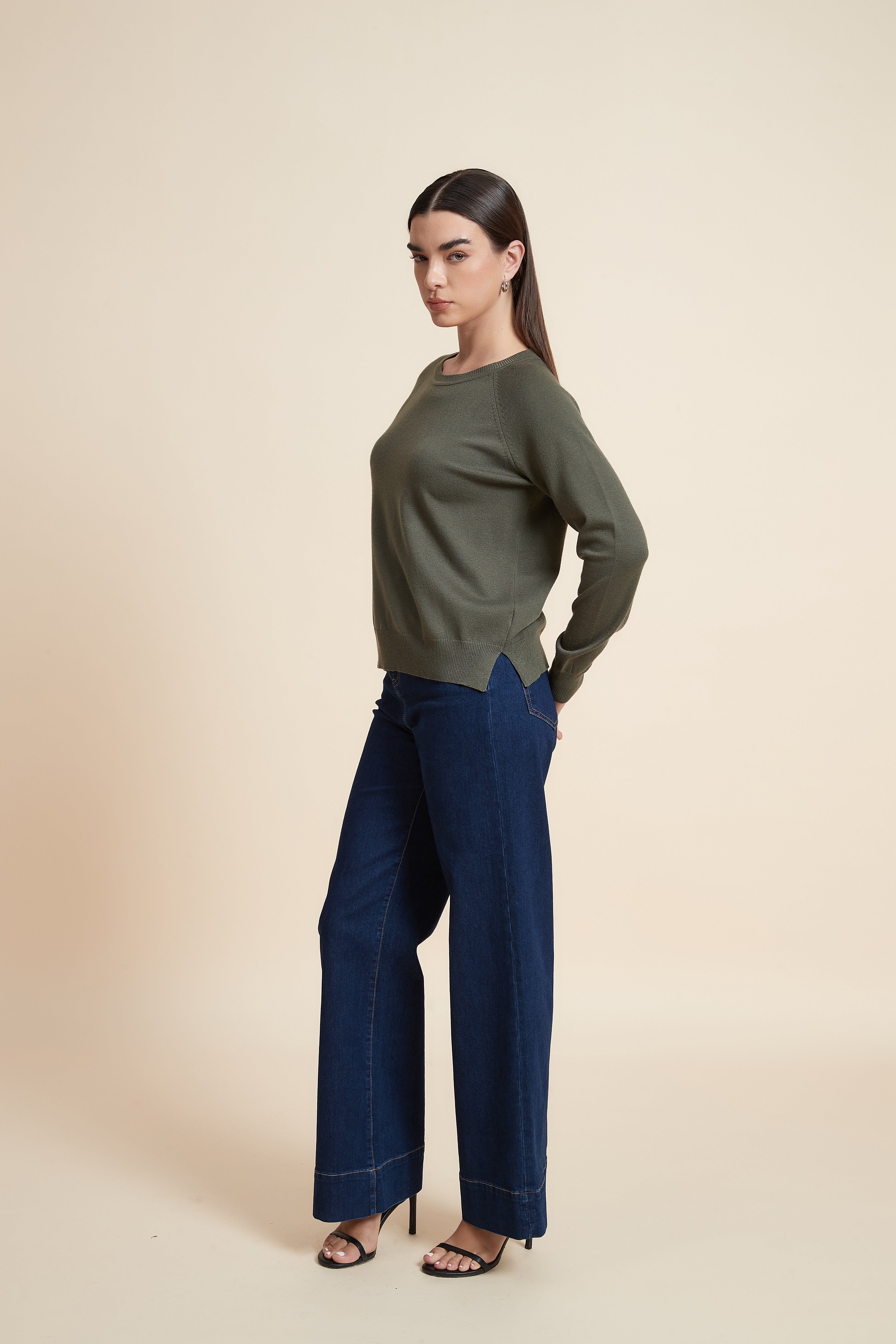 Solid Color Long Sleeve Sweater