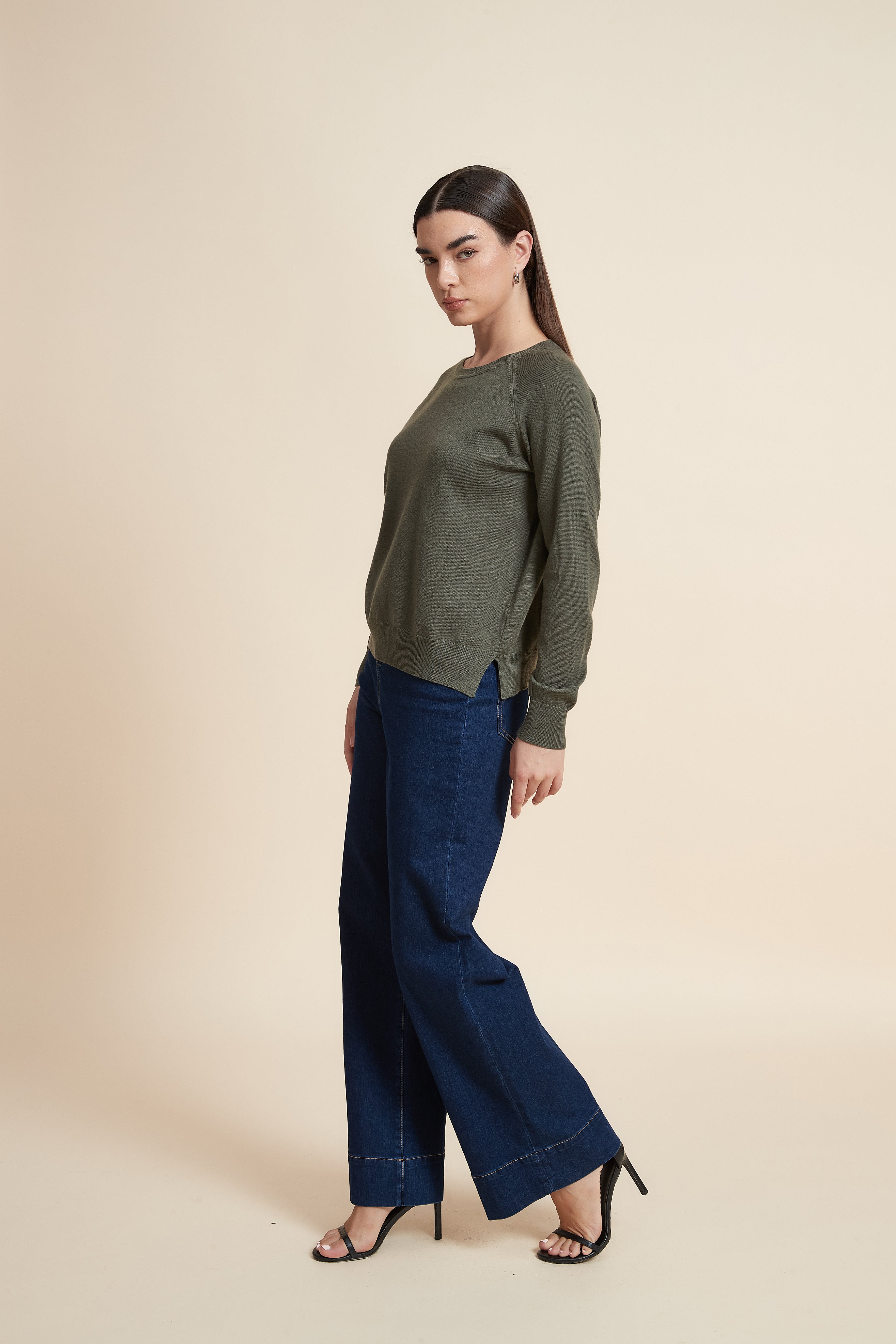 Solid Color Long Sleeve Sweater