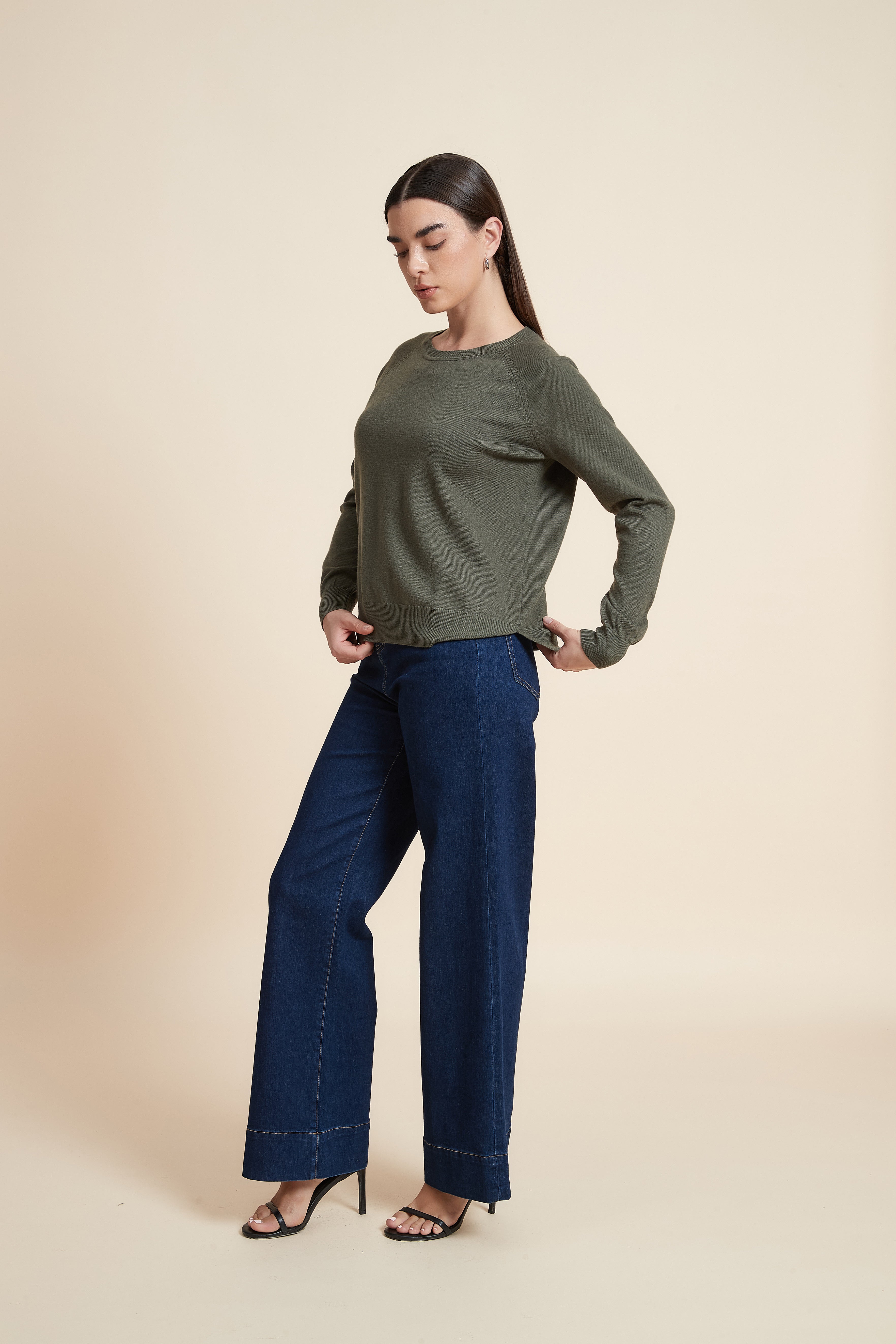 Solid Color Long Sleeve Sweater