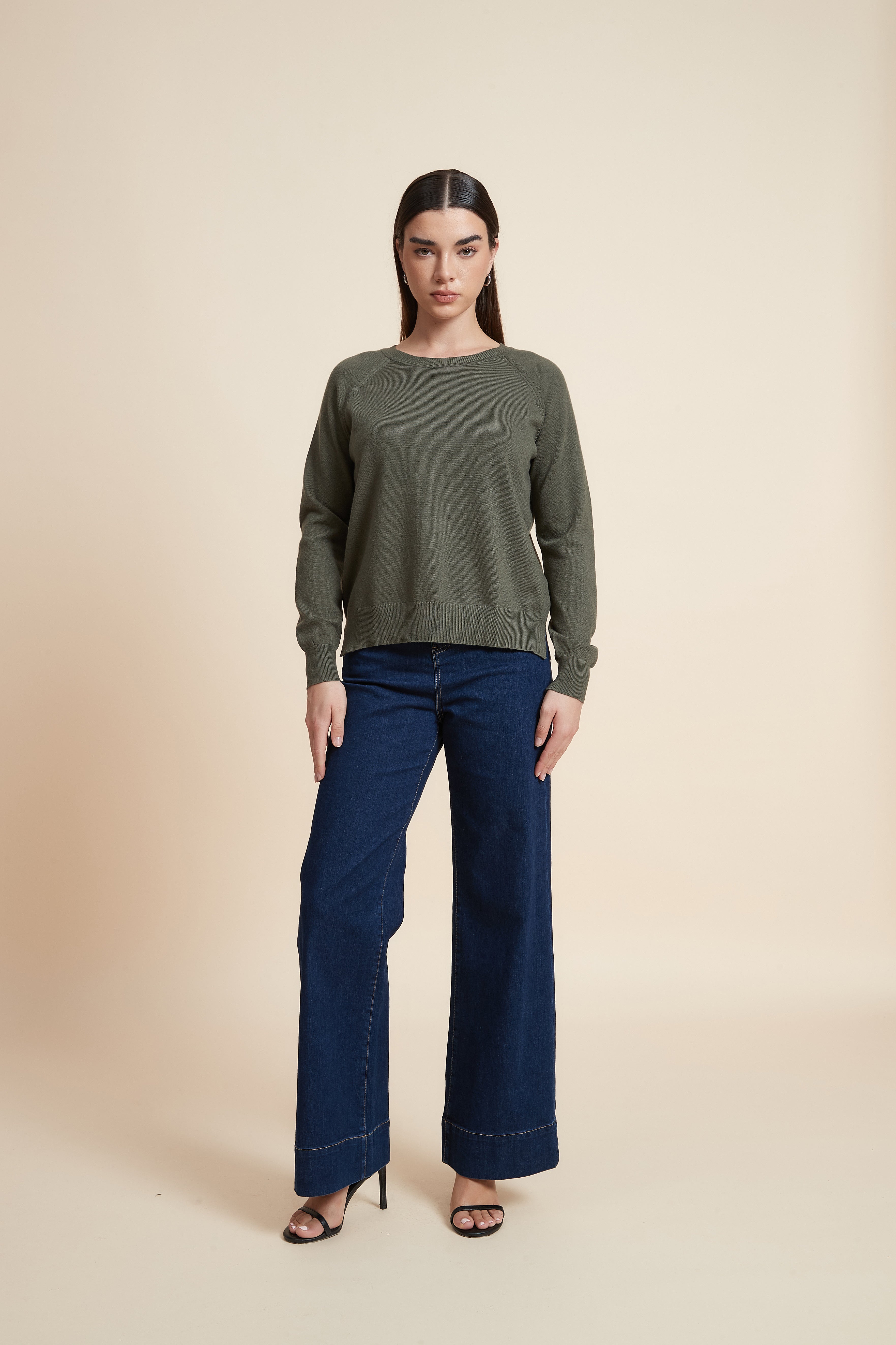 Solid Color Long Sleeve Sweater