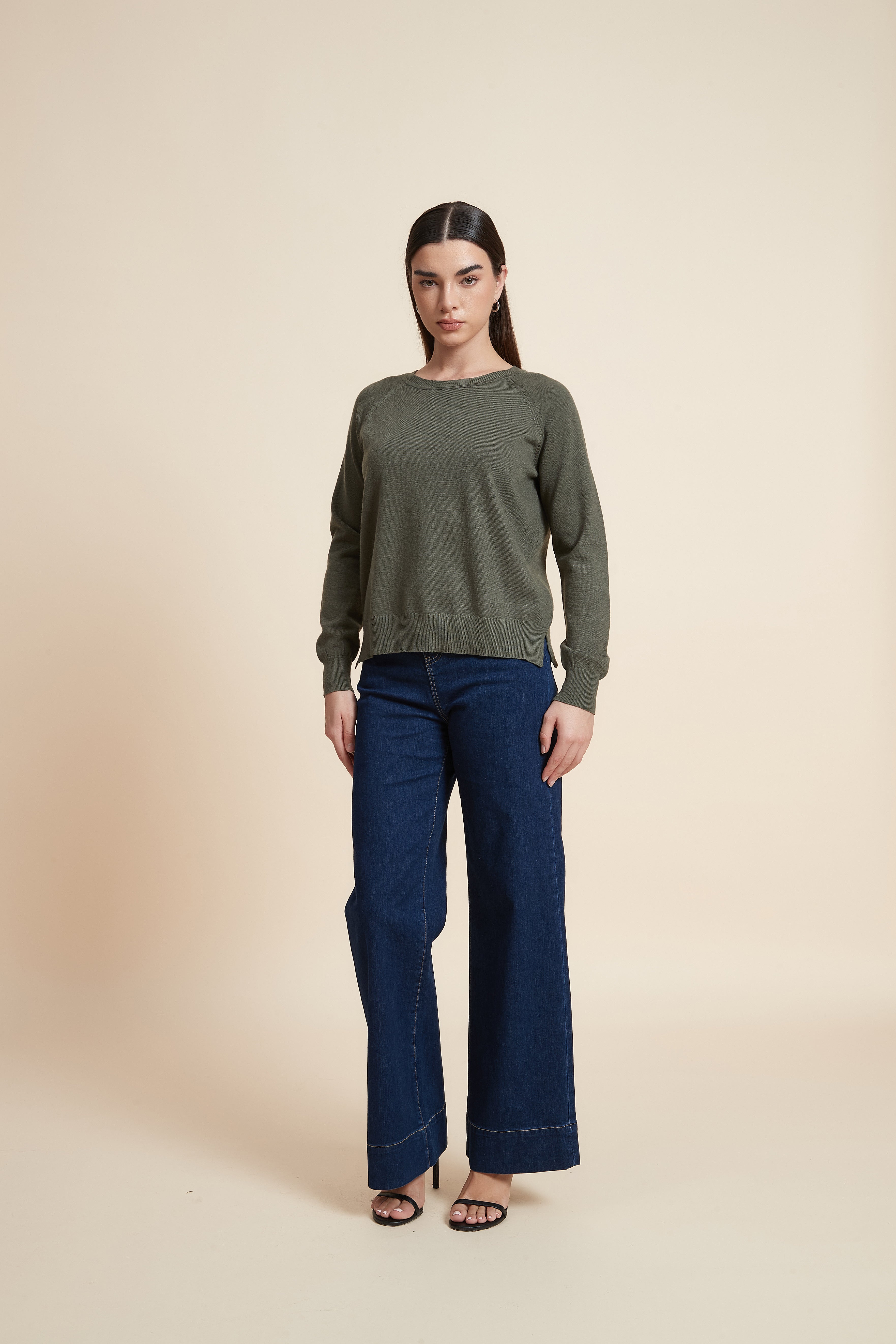 Solid Color Long Sleeve Sweater