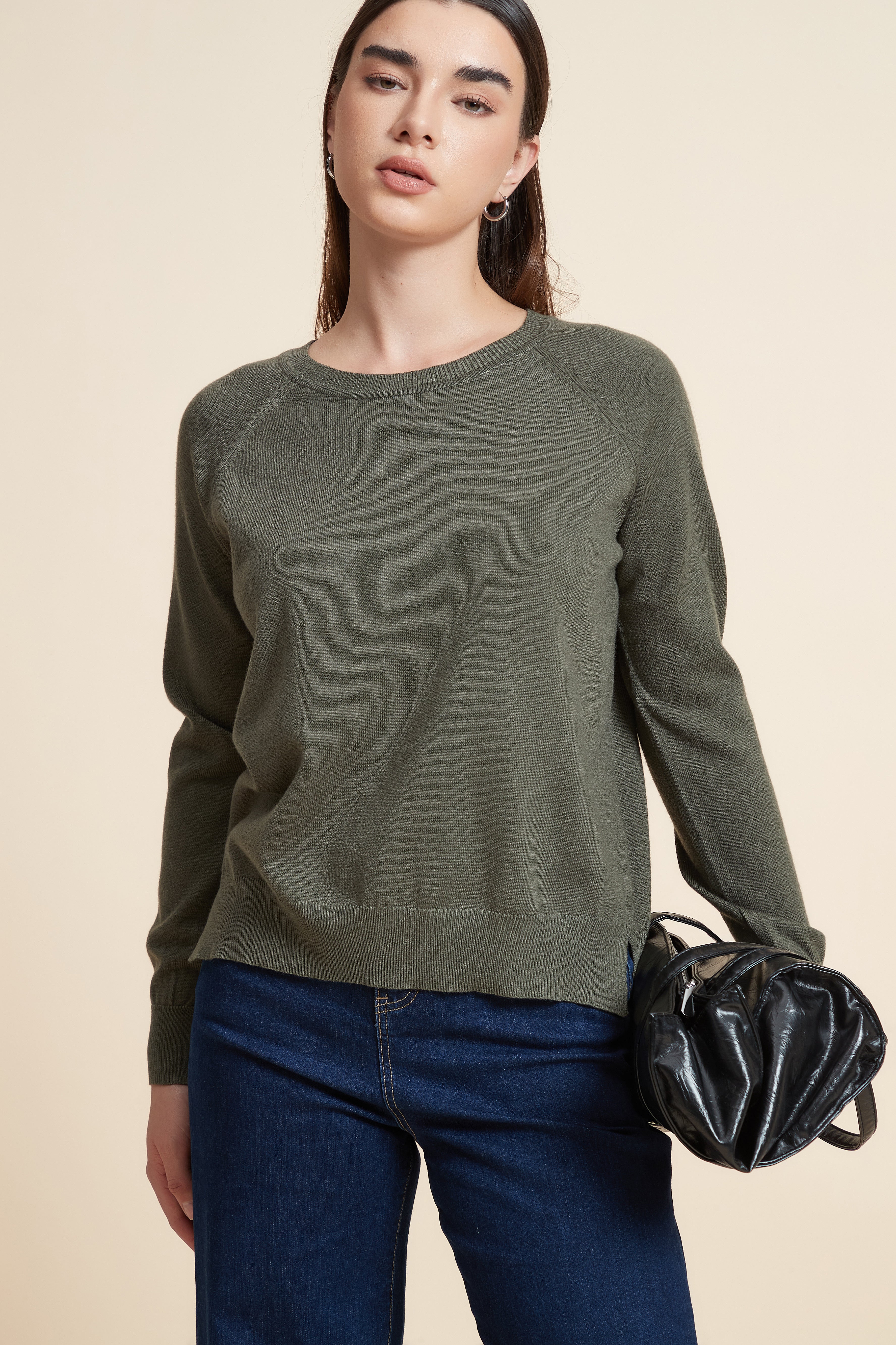 Solid Color Long Sleeve Sweater