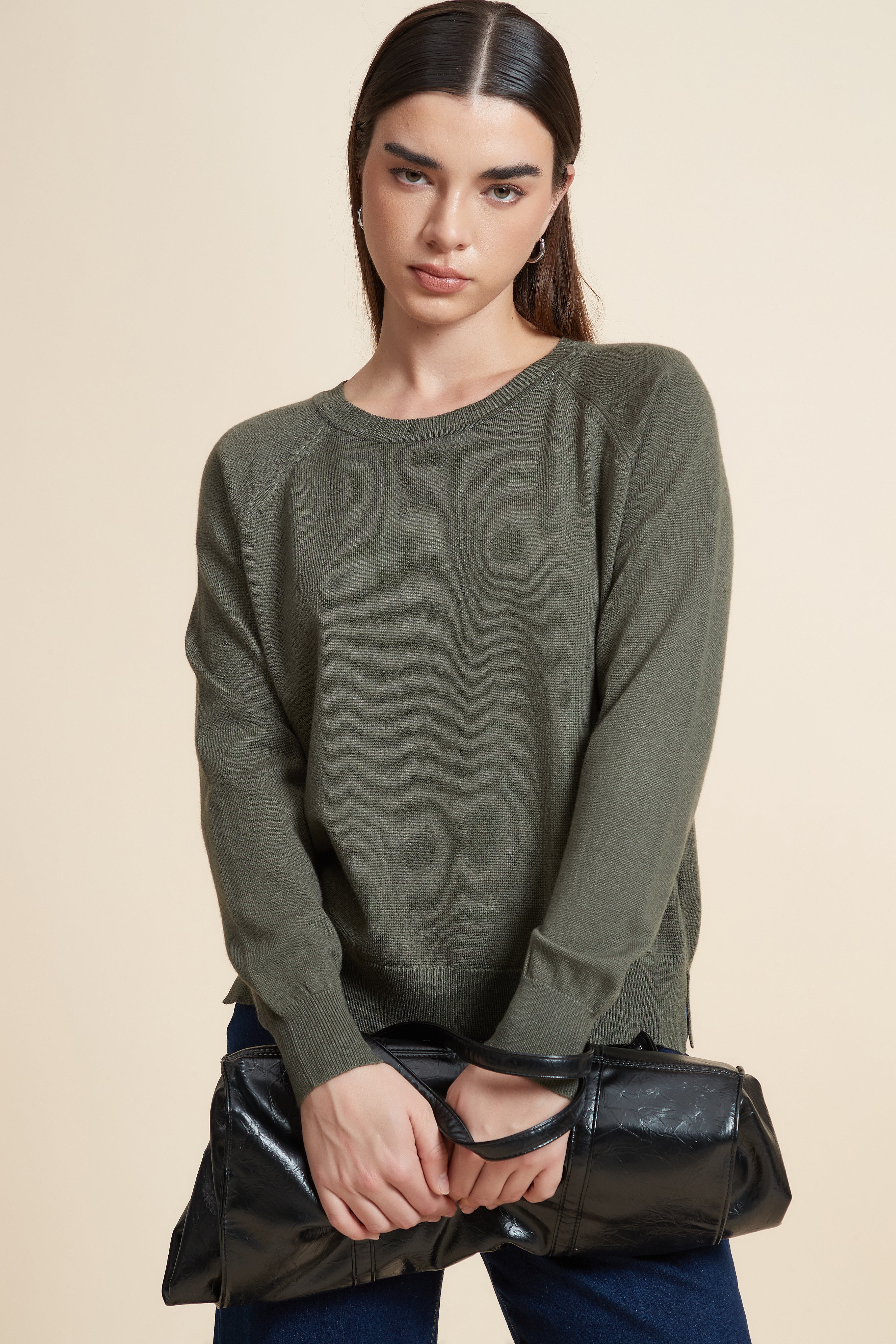Solid Color Long Sleeve Sweater
