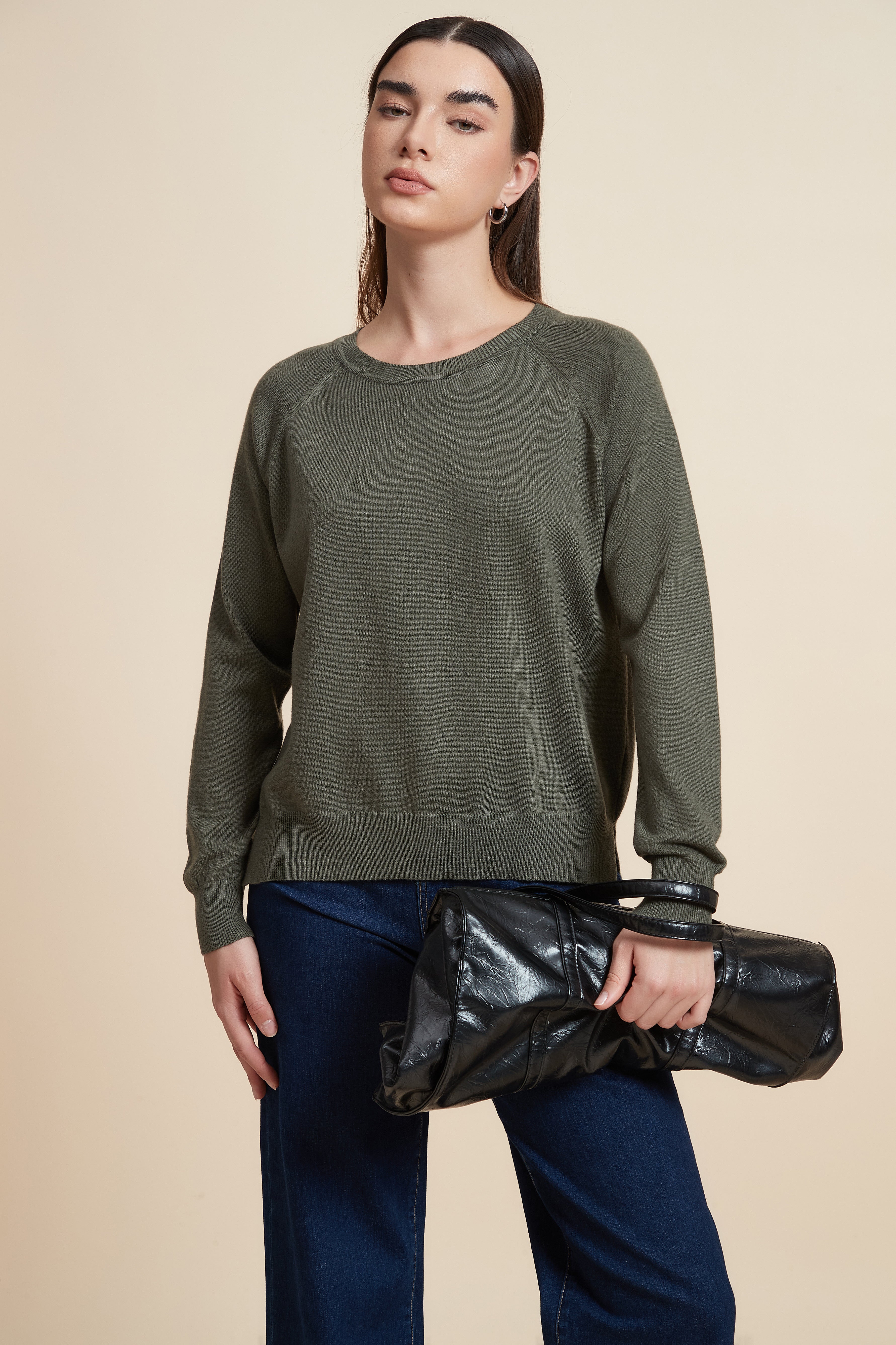 Solid Color Long Sleeve Sweater