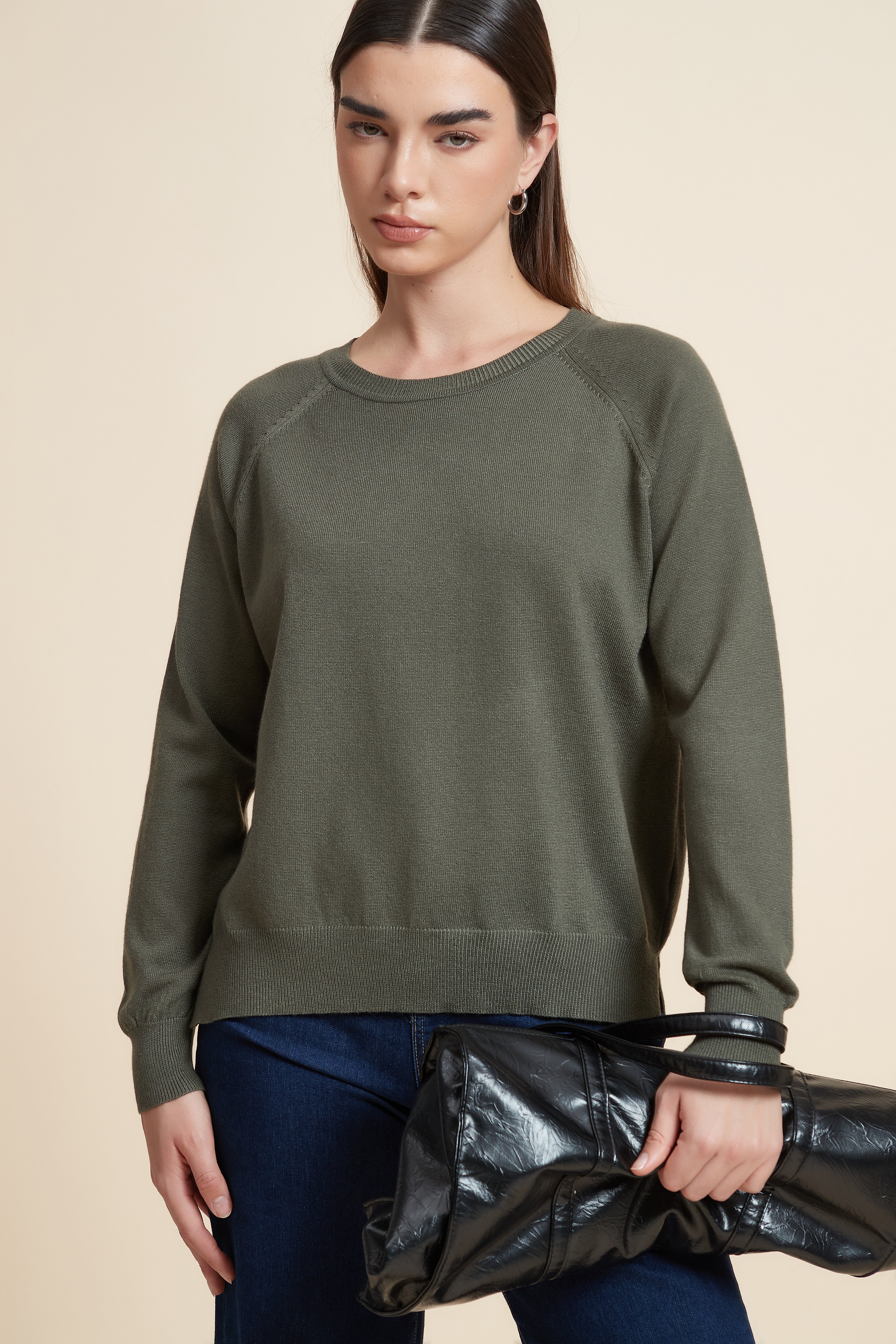 Solid Color Long Sleeve Sweater