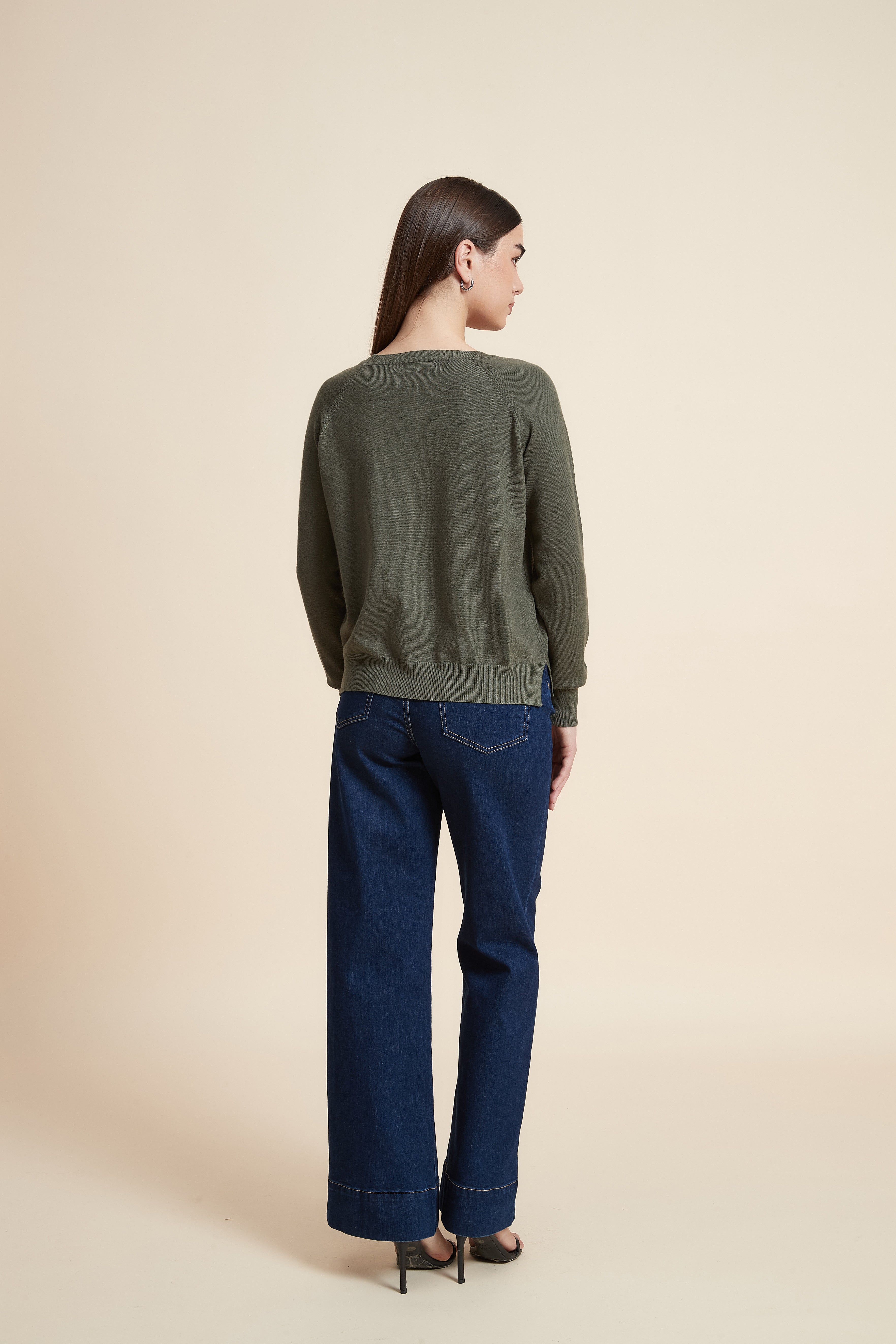 Solid Color Long Sleeve Sweater