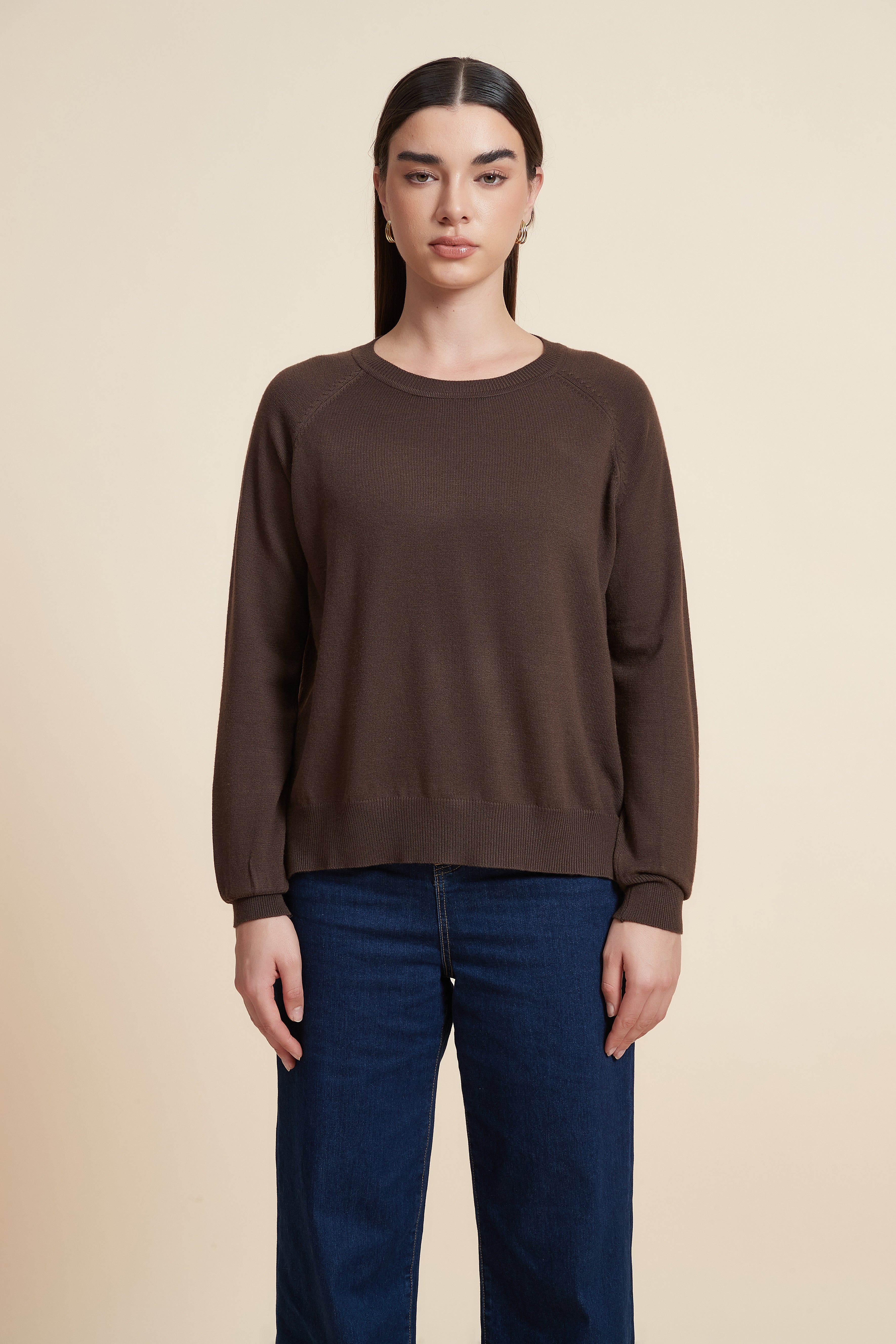 Solid Color Long Sleeve Sweater