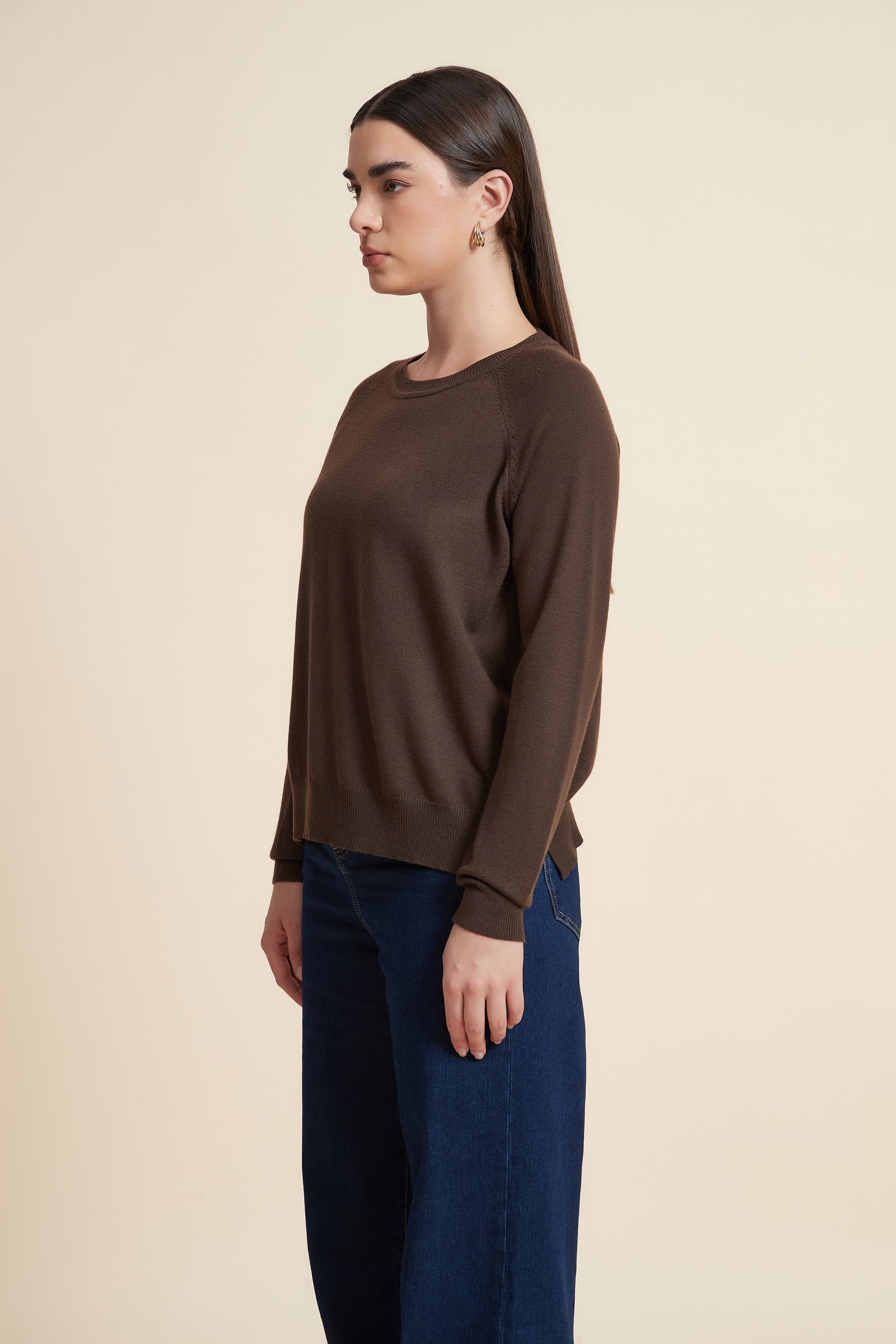 Solid Color Long Sleeve Sweater