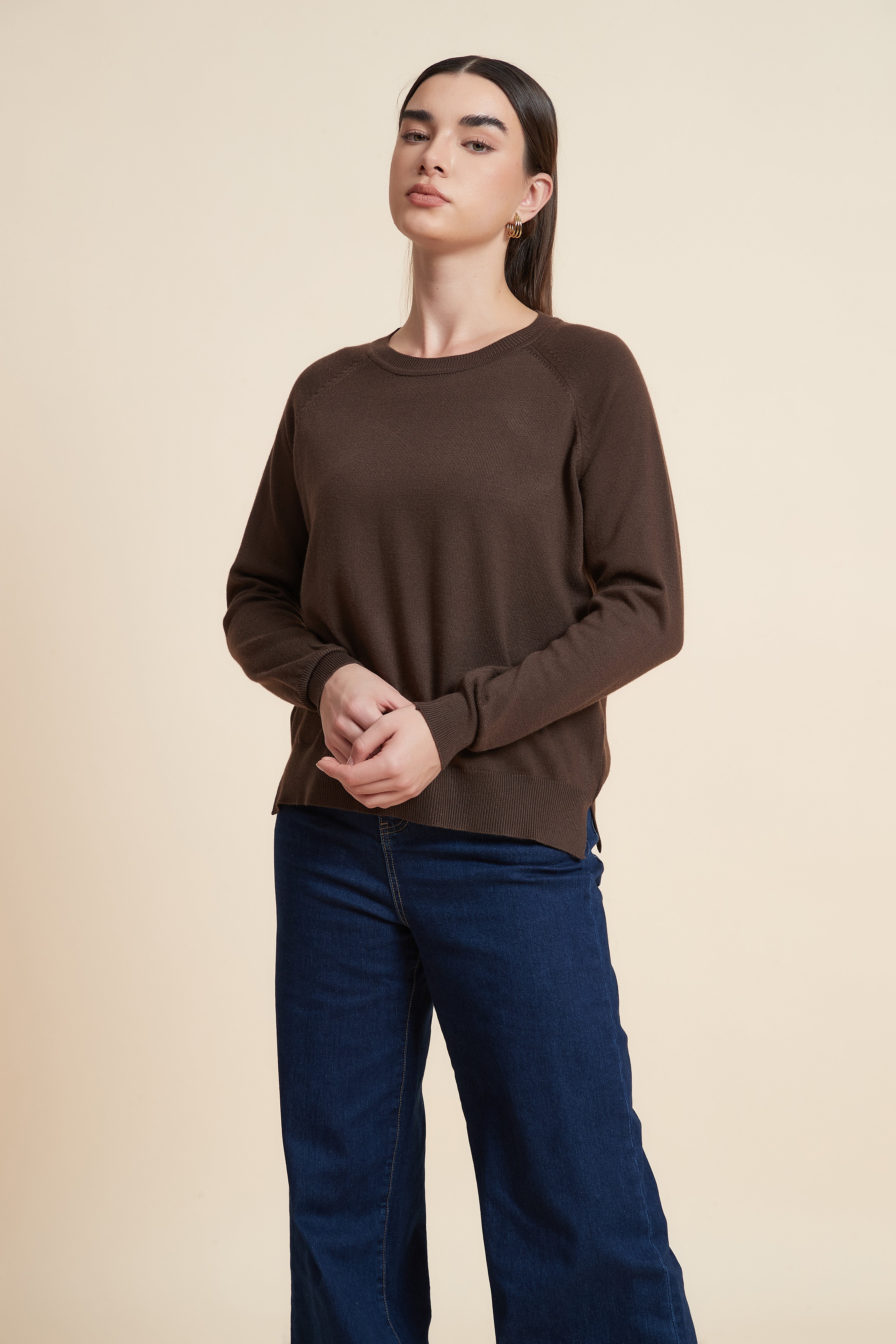 Solid Color Long Sleeve Sweater
