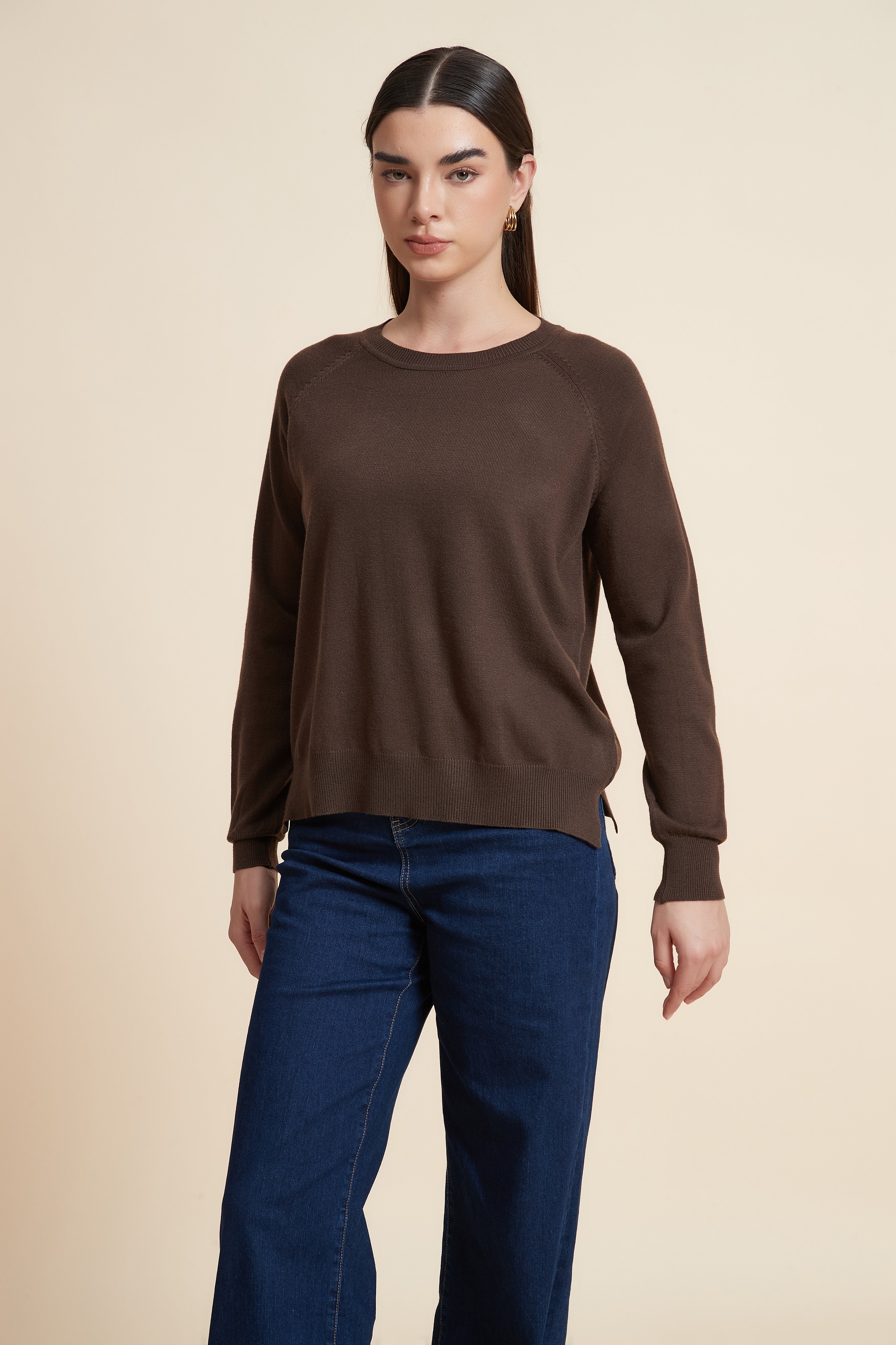 Solid Color Long Sleeve Sweater