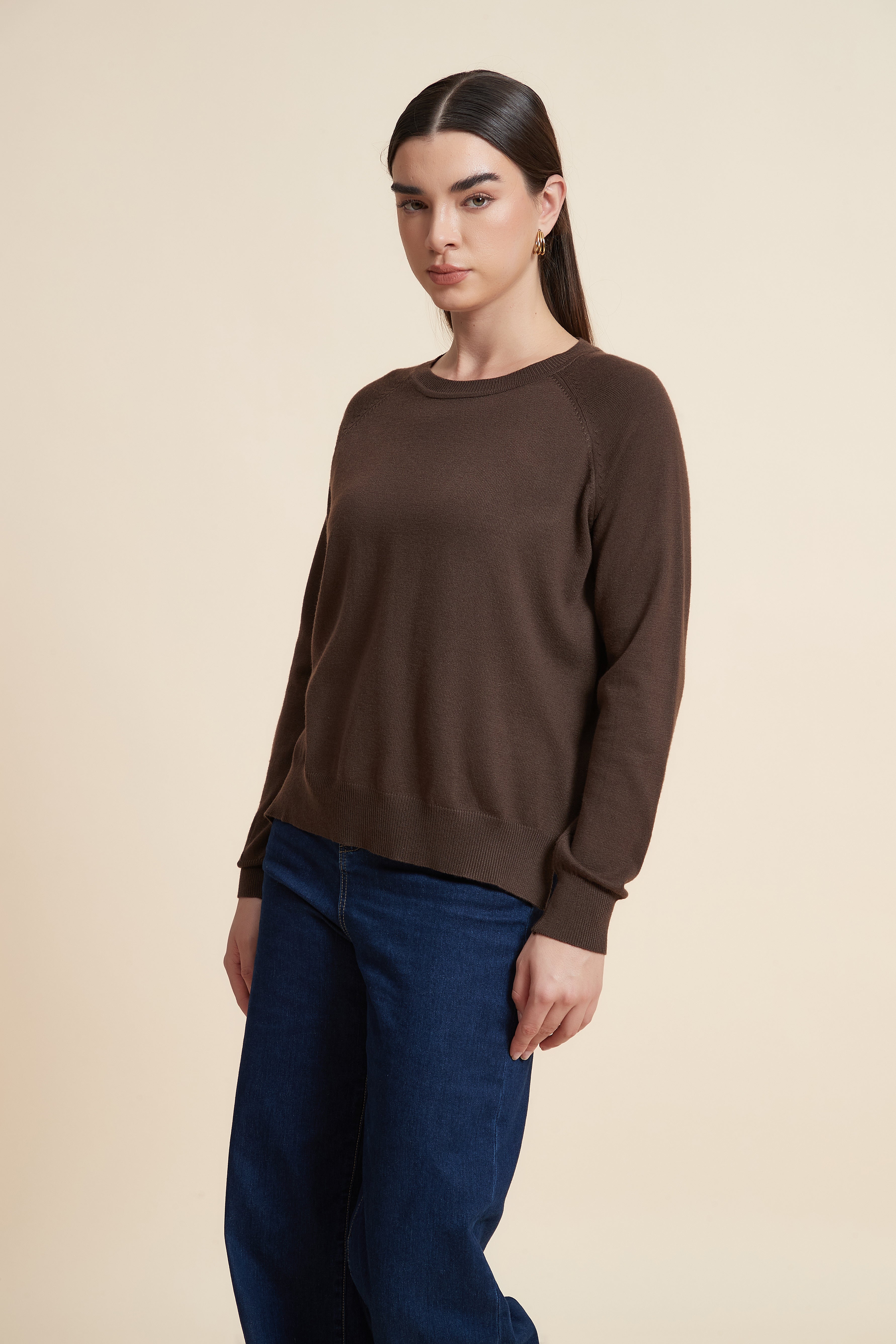 Solid Color Long Sleeve Sweater