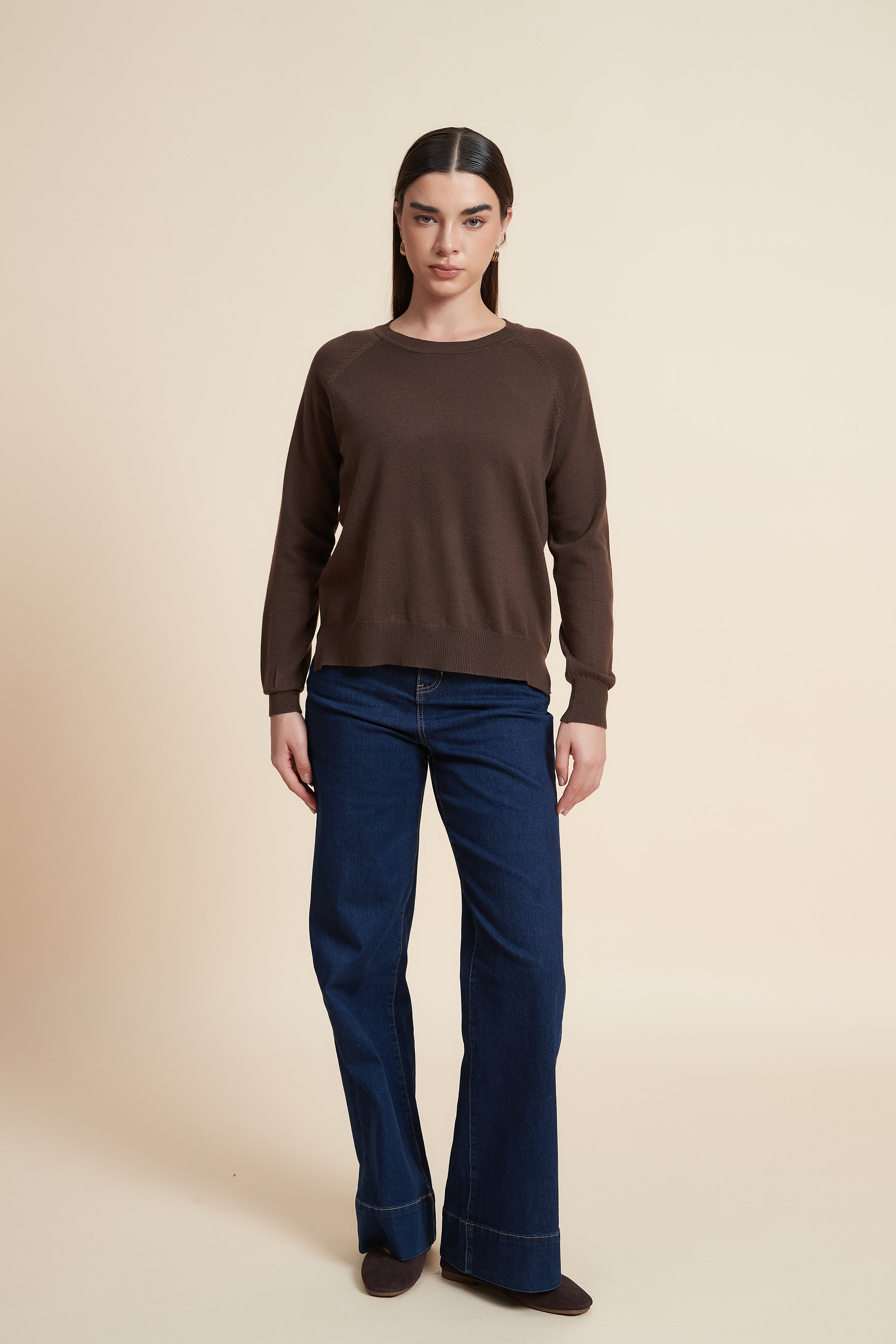 Solid Color Long Sleeve Sweater