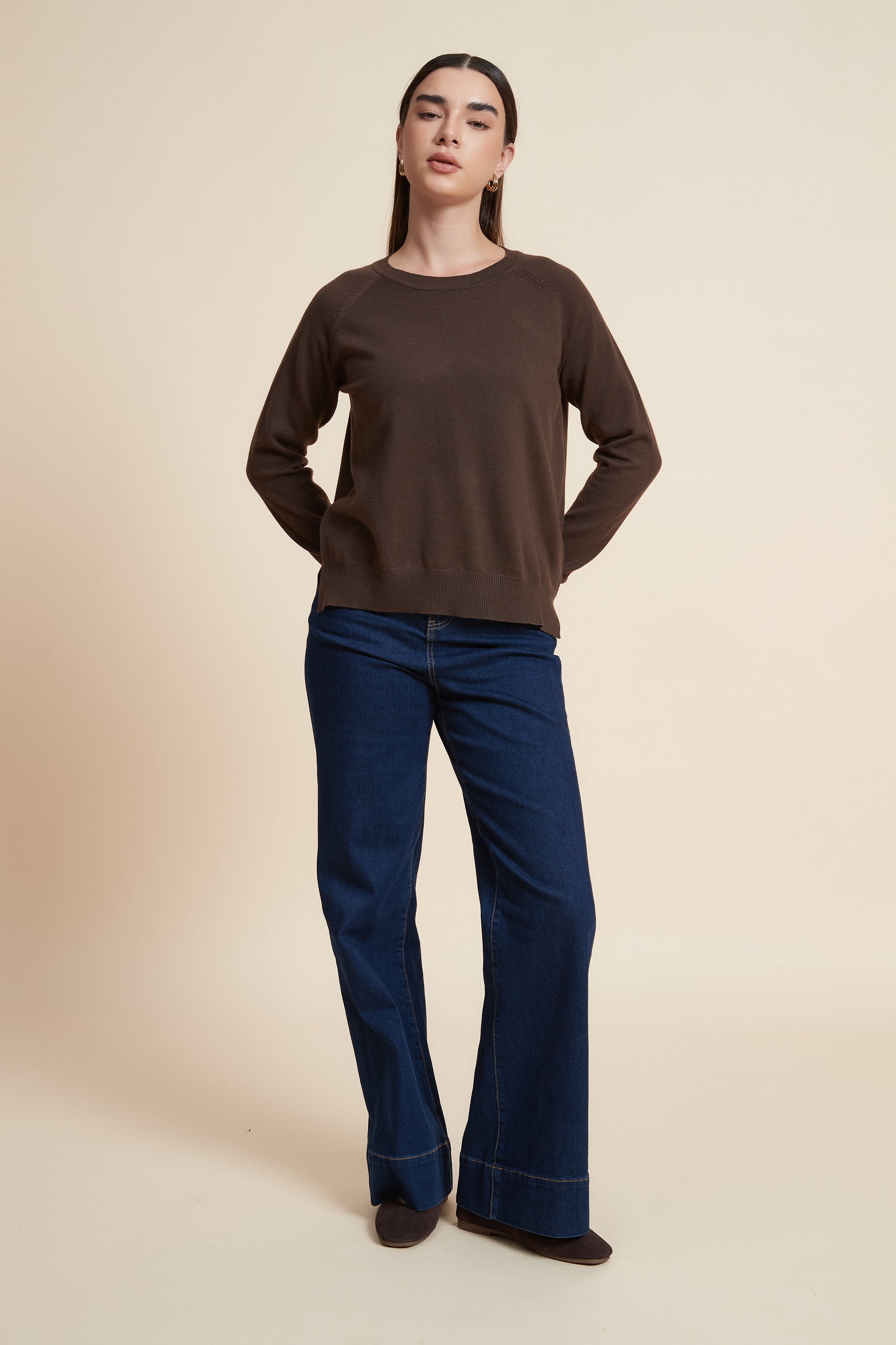 Solid Color Long Sleeve Sweater