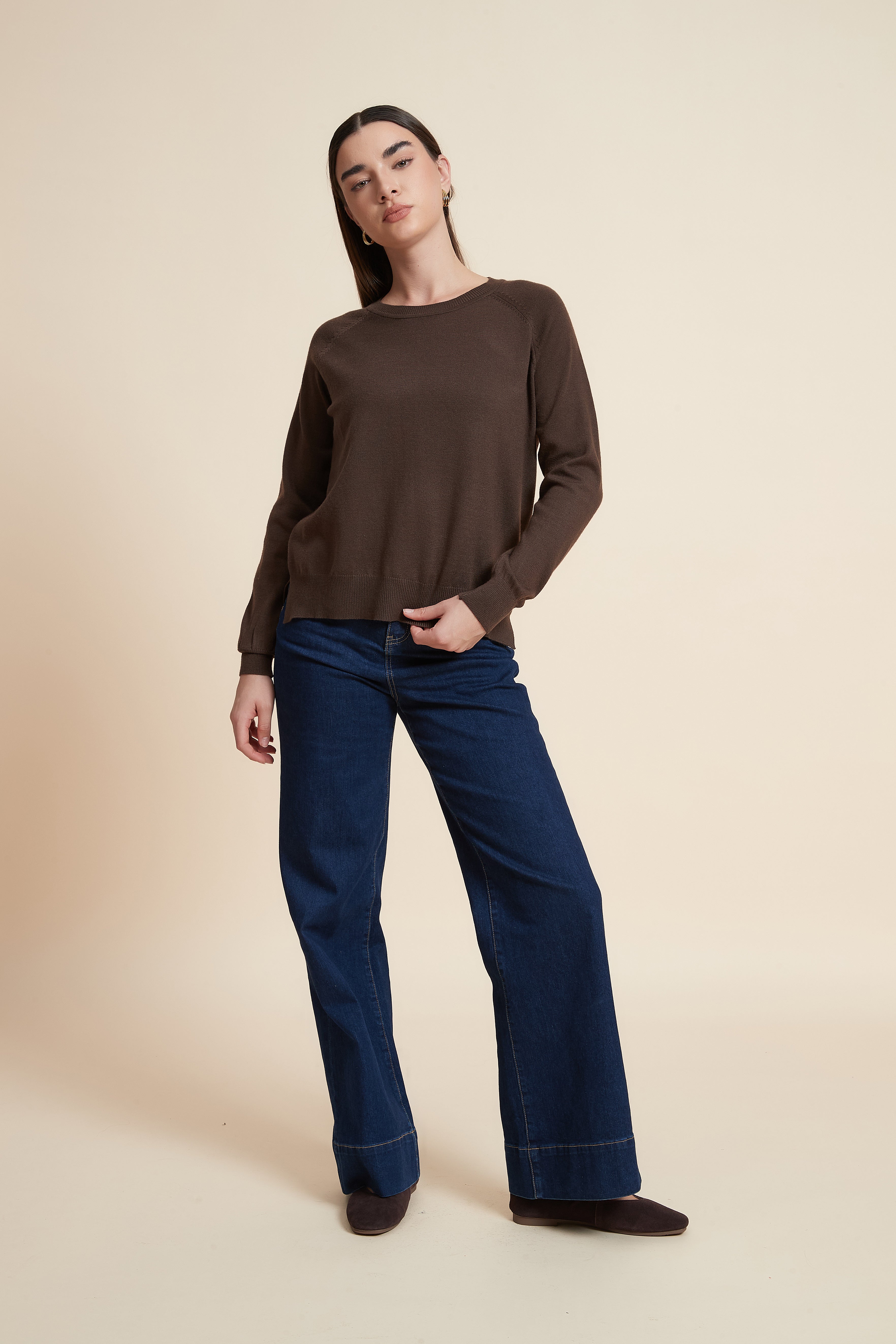 Solid Color Long Sleeve Sweater