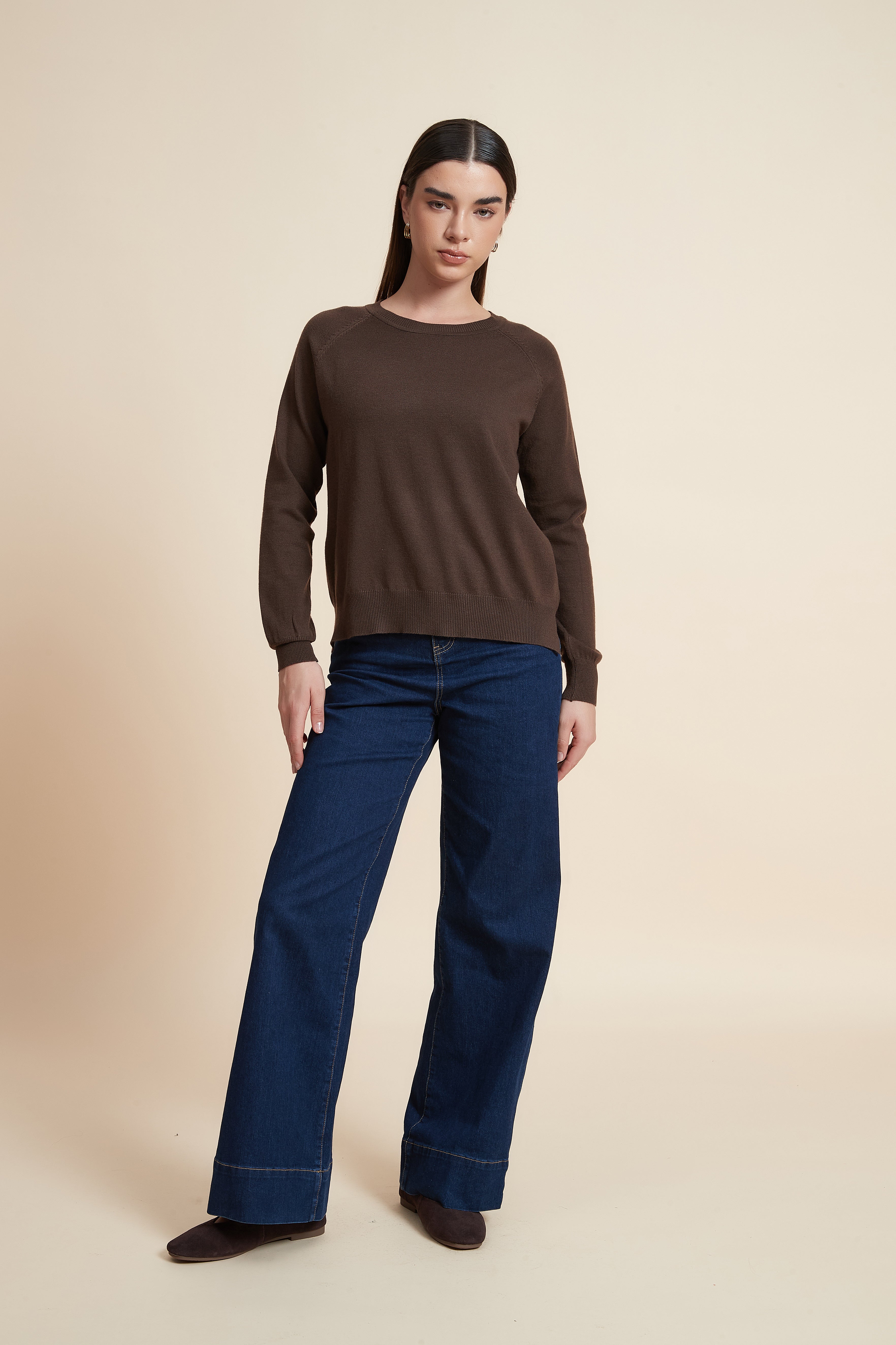 Solid Color Long Sleeve Sweater