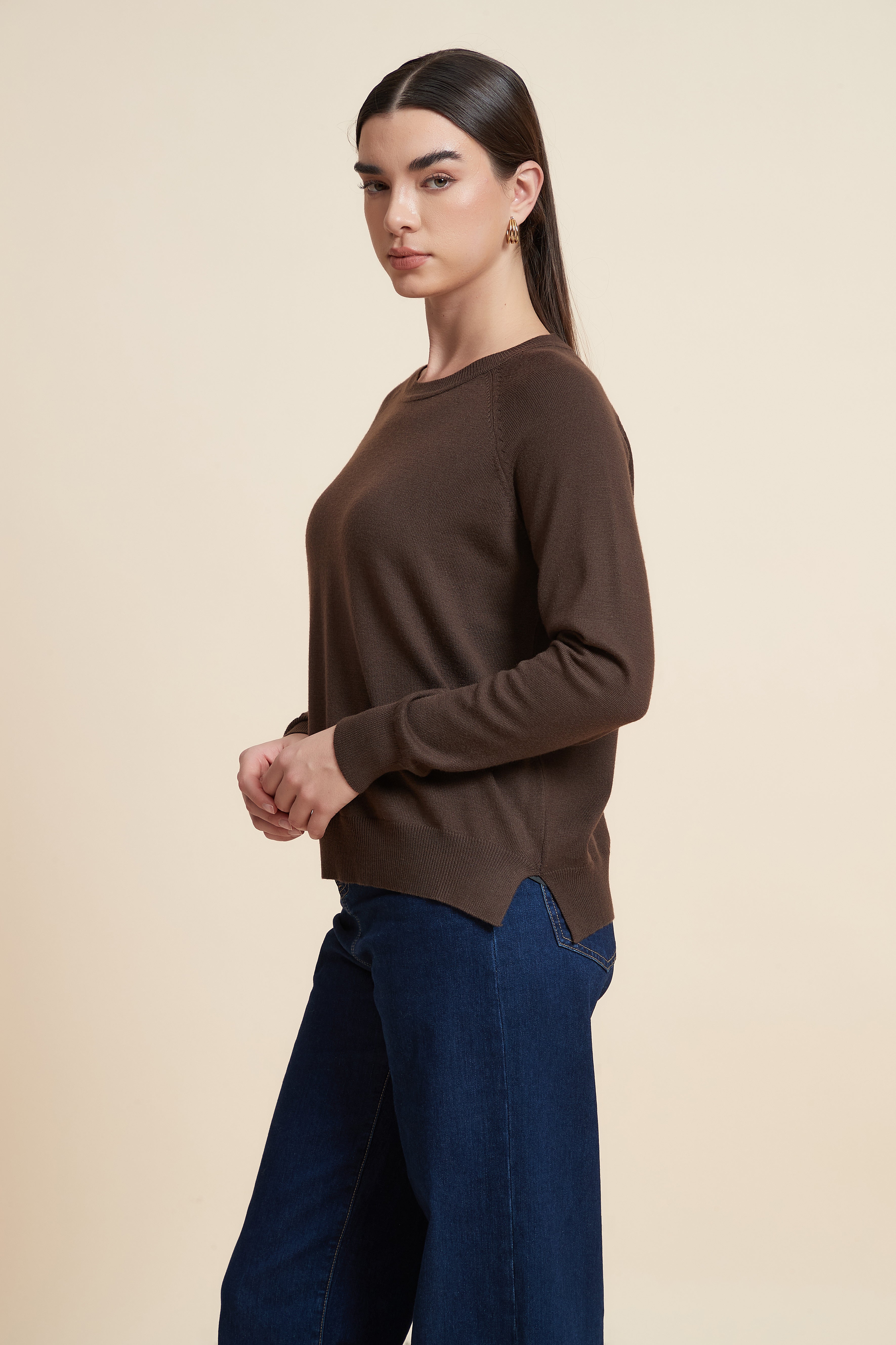 Solid Color Long Sleeve Sweater