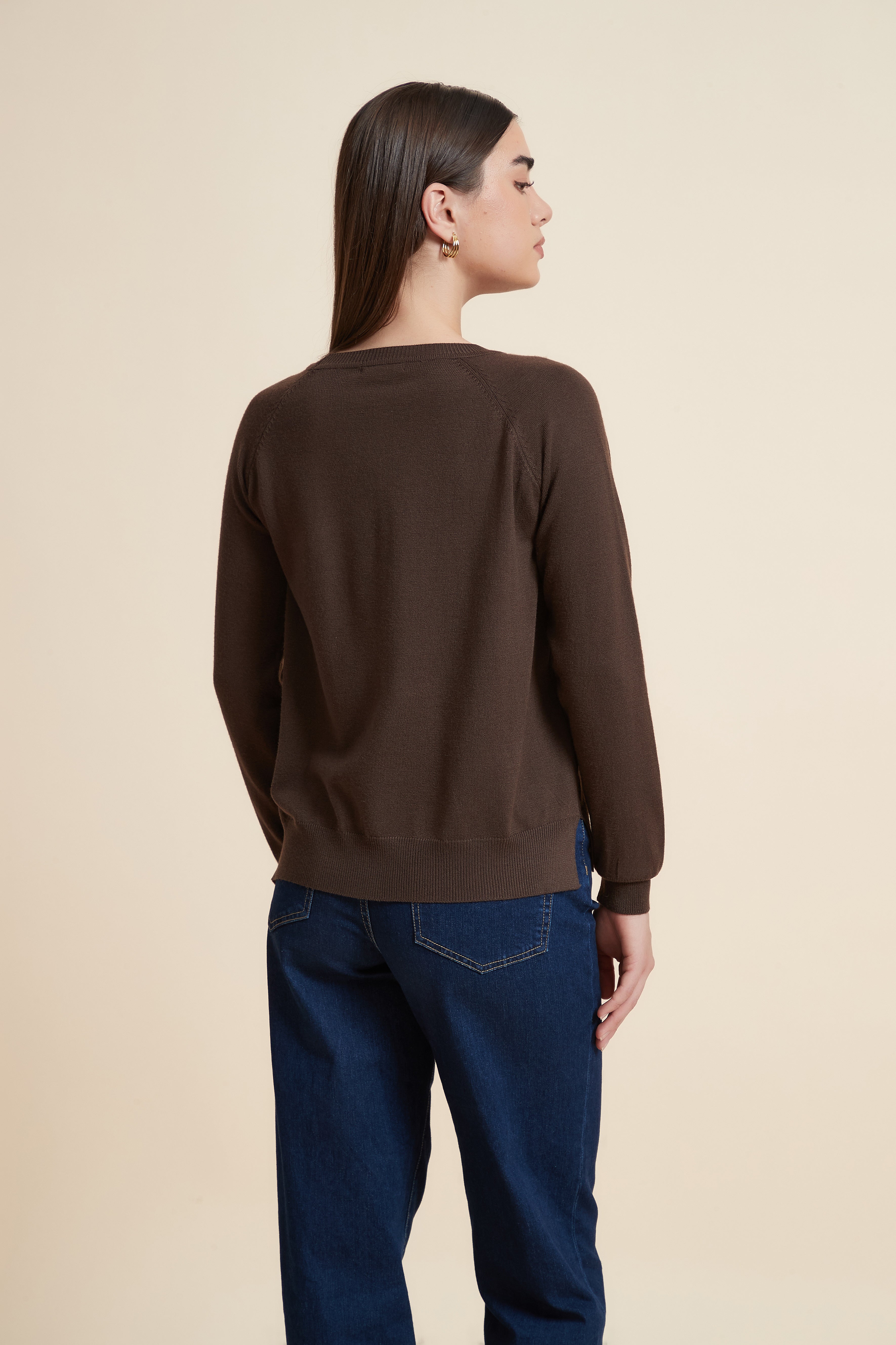 Solid Color Long Sleeve Sweater