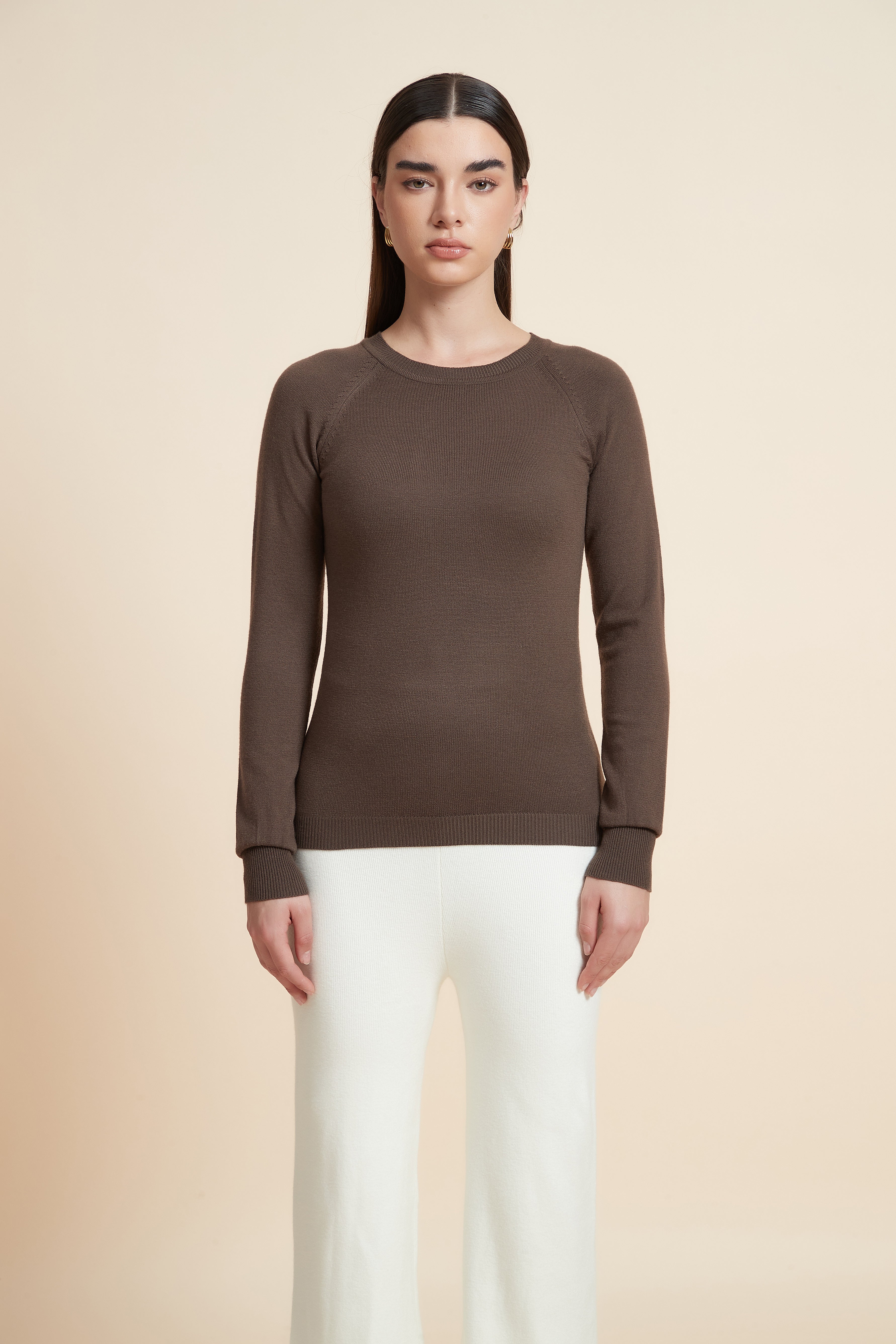 Solid Long Sleeve Blouse