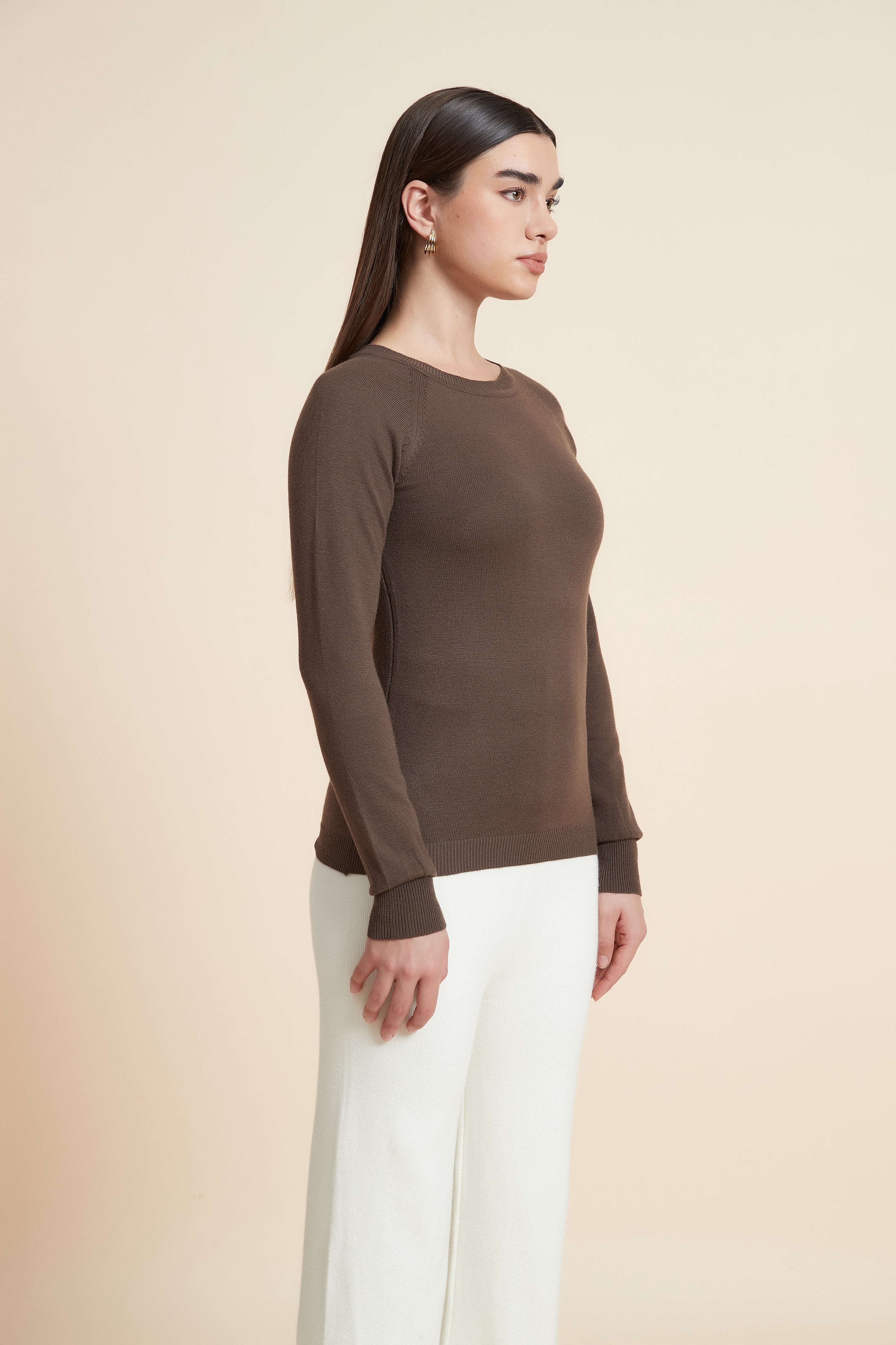 Solid Long Sleeve Blouse