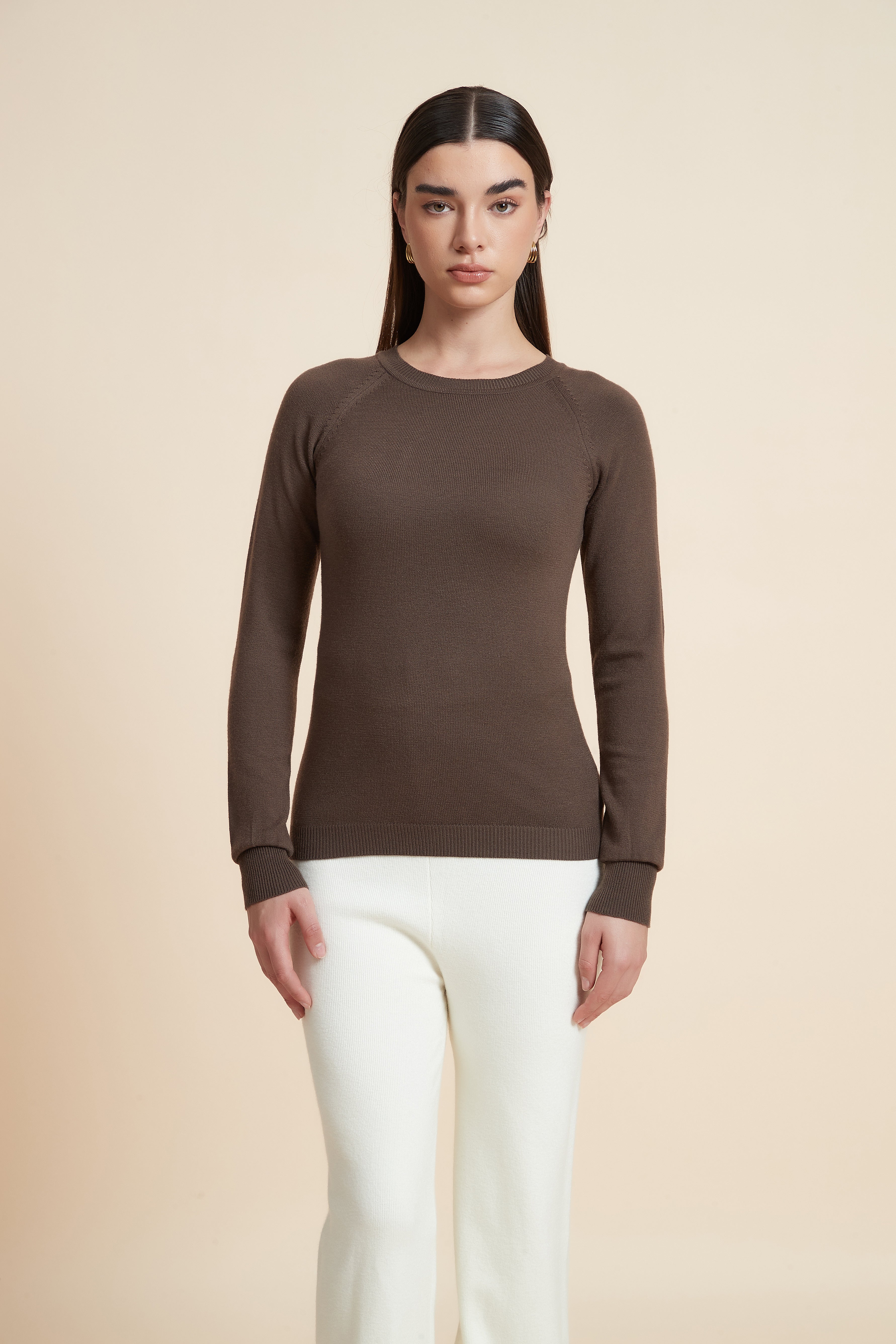 Solid Long Sleeve Blouse