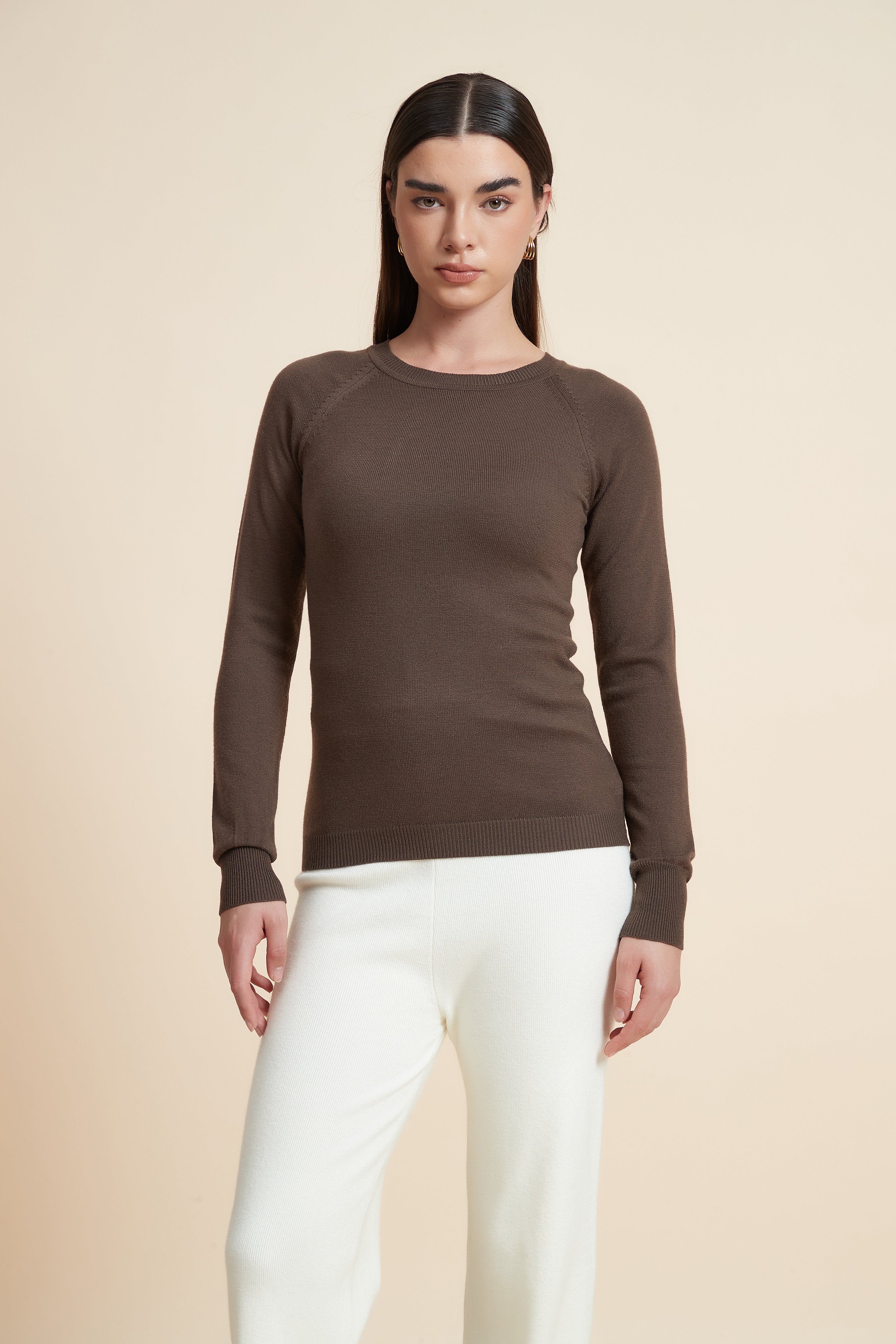 Solid Long Sleeve Blouse