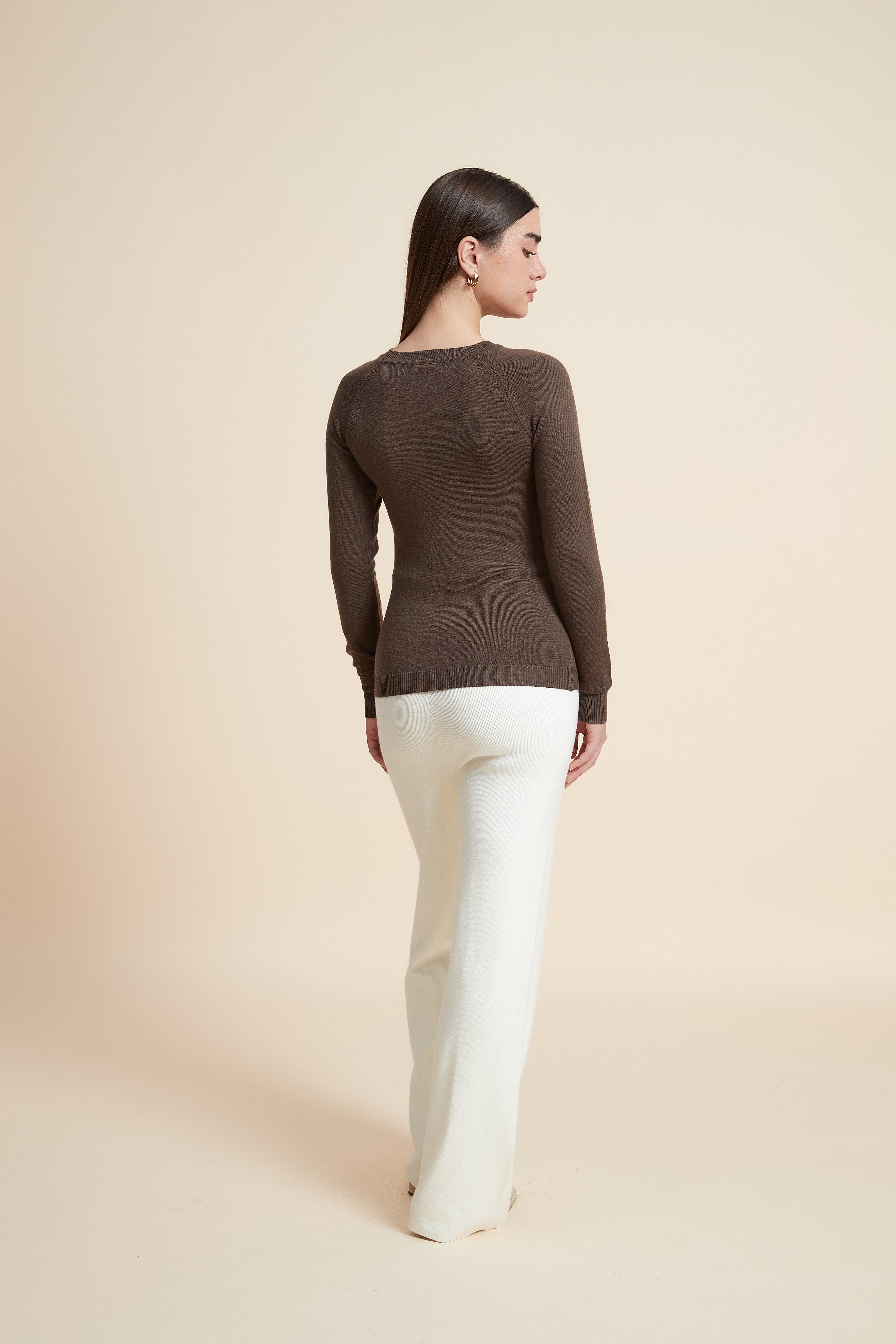 Solid Long Sleeve Blouse