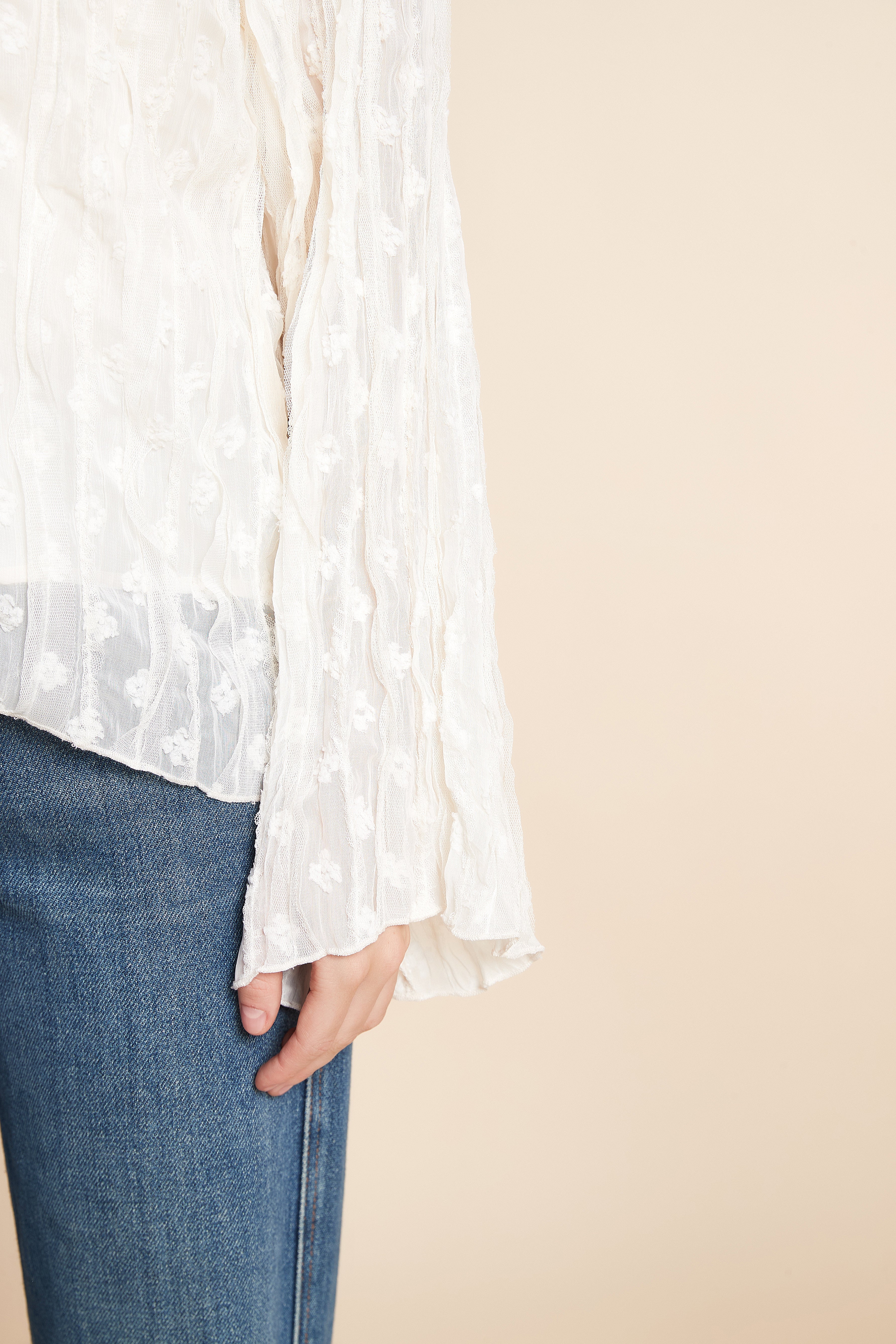 Embroidered Long Sleeve Top