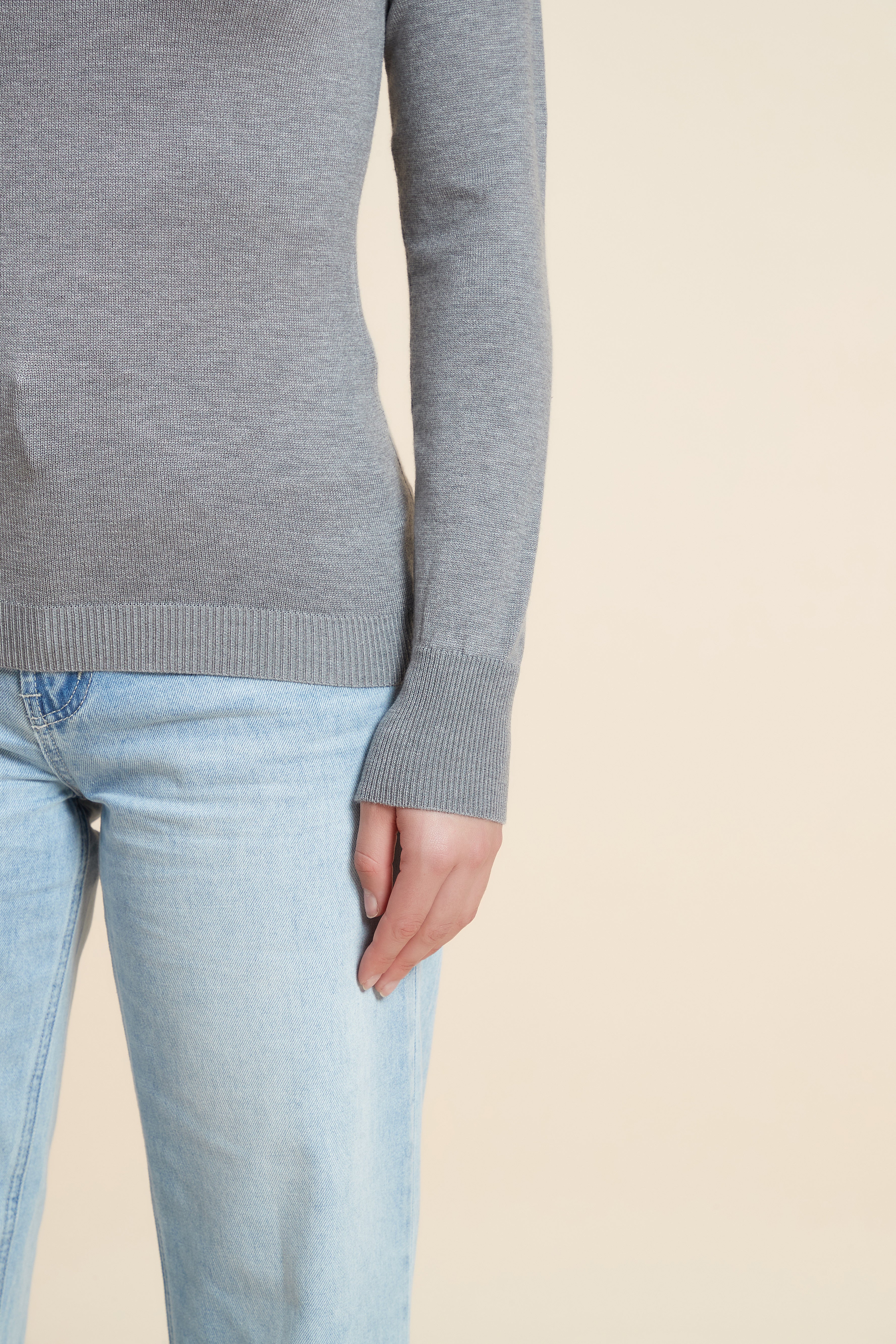 Solid Long Sleeve Blouse