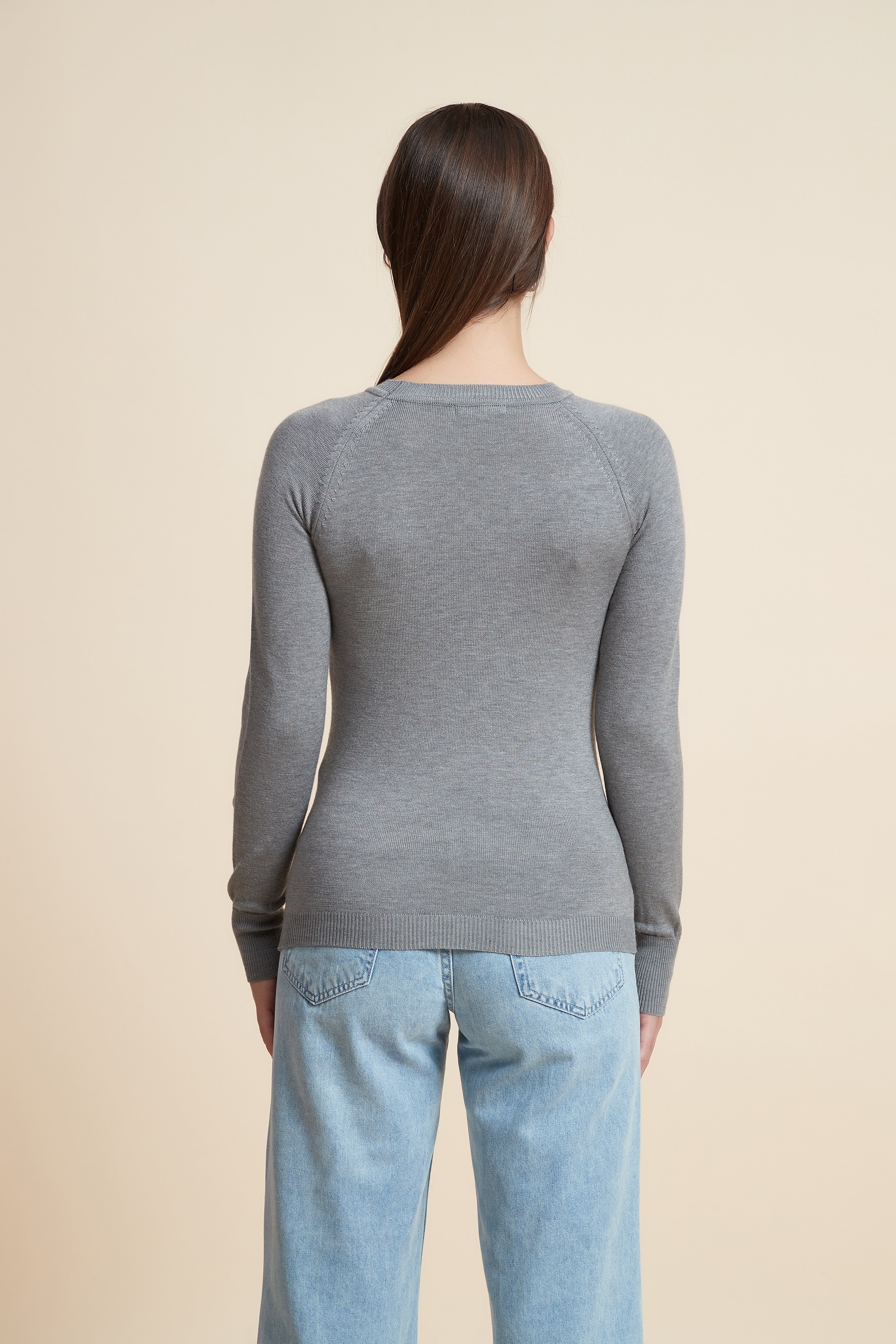 Solid Long Sleeve Blouse