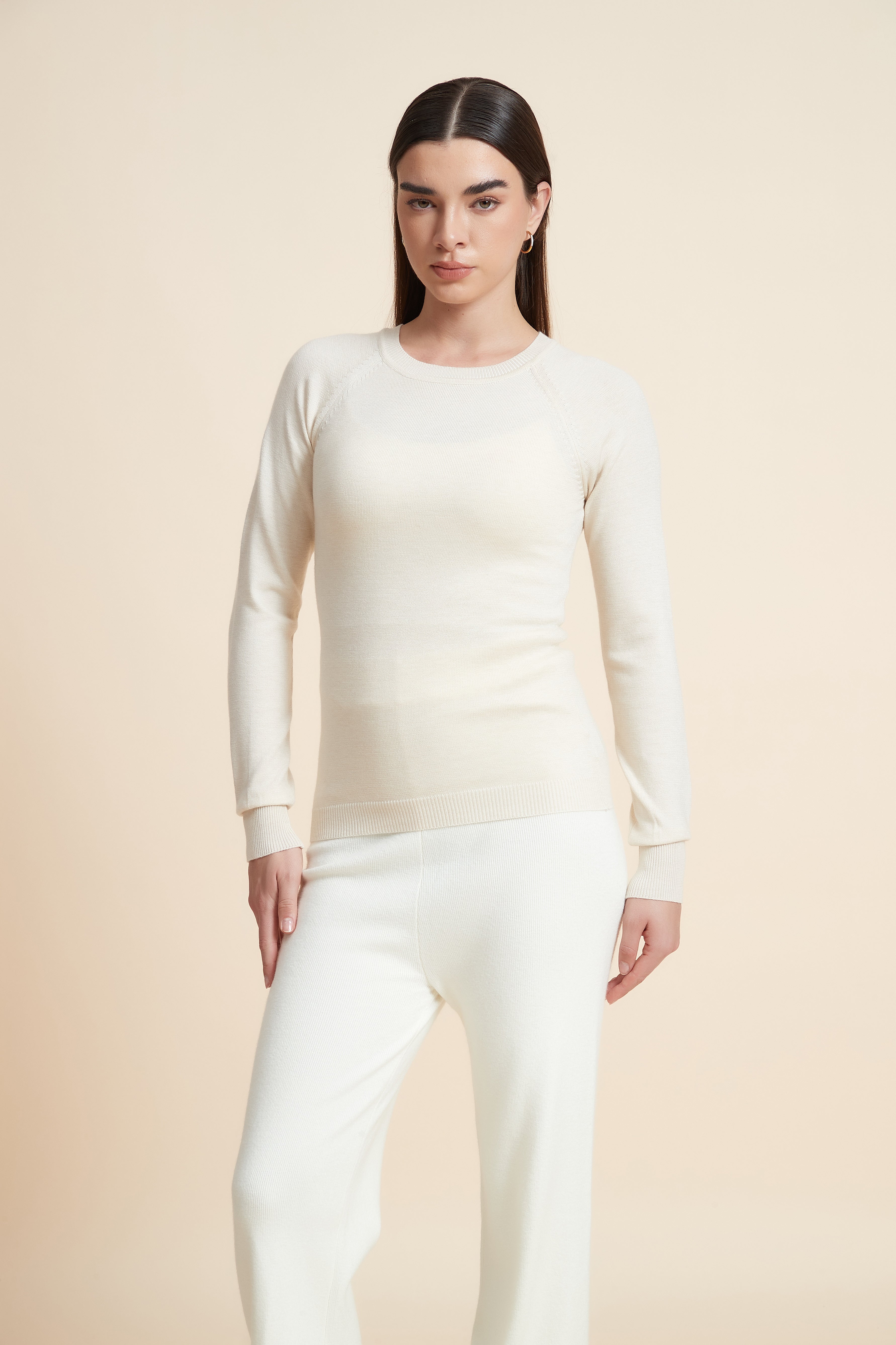 Solid Long Sleeve Blouse