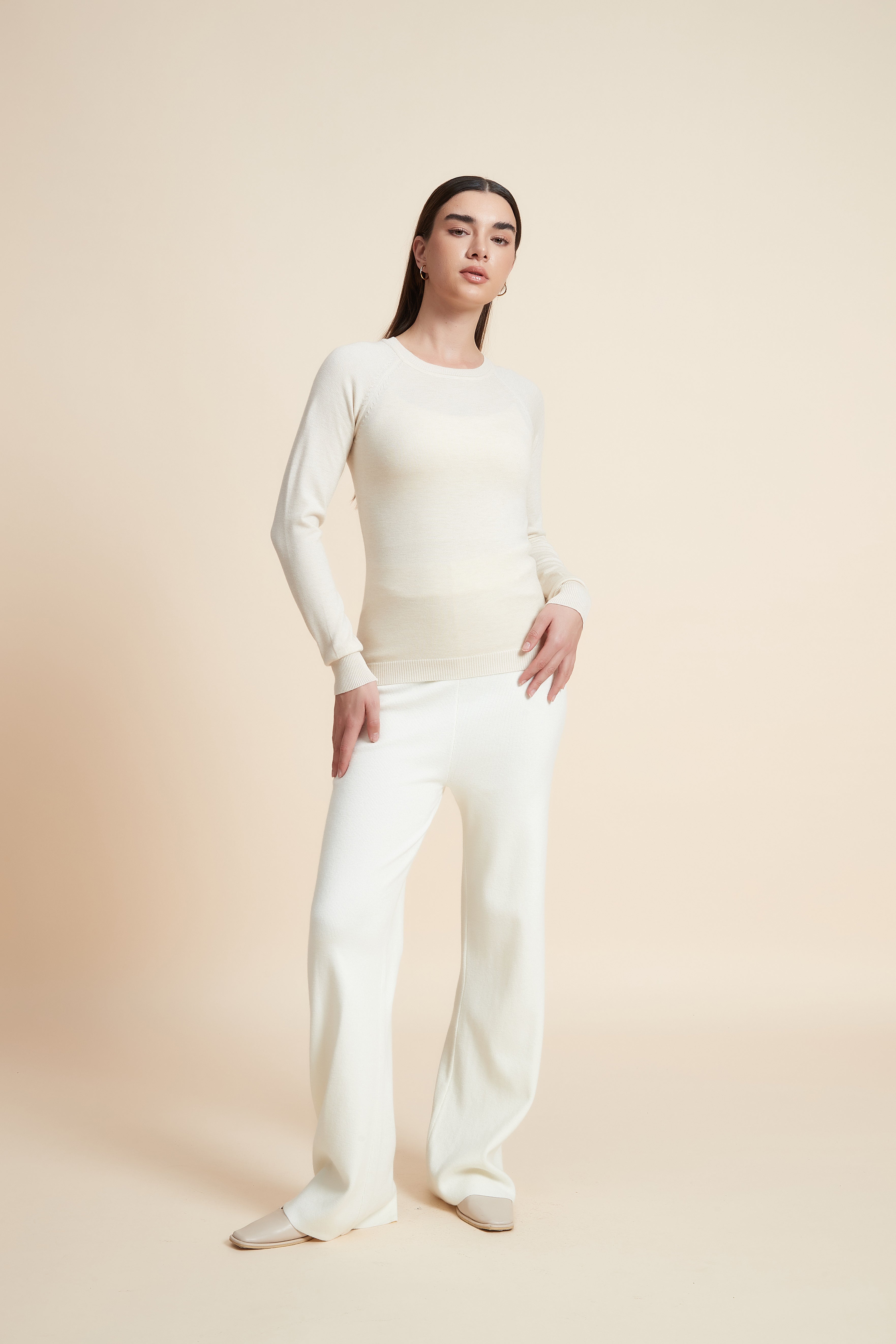 Solid Long Sleeve Blouse