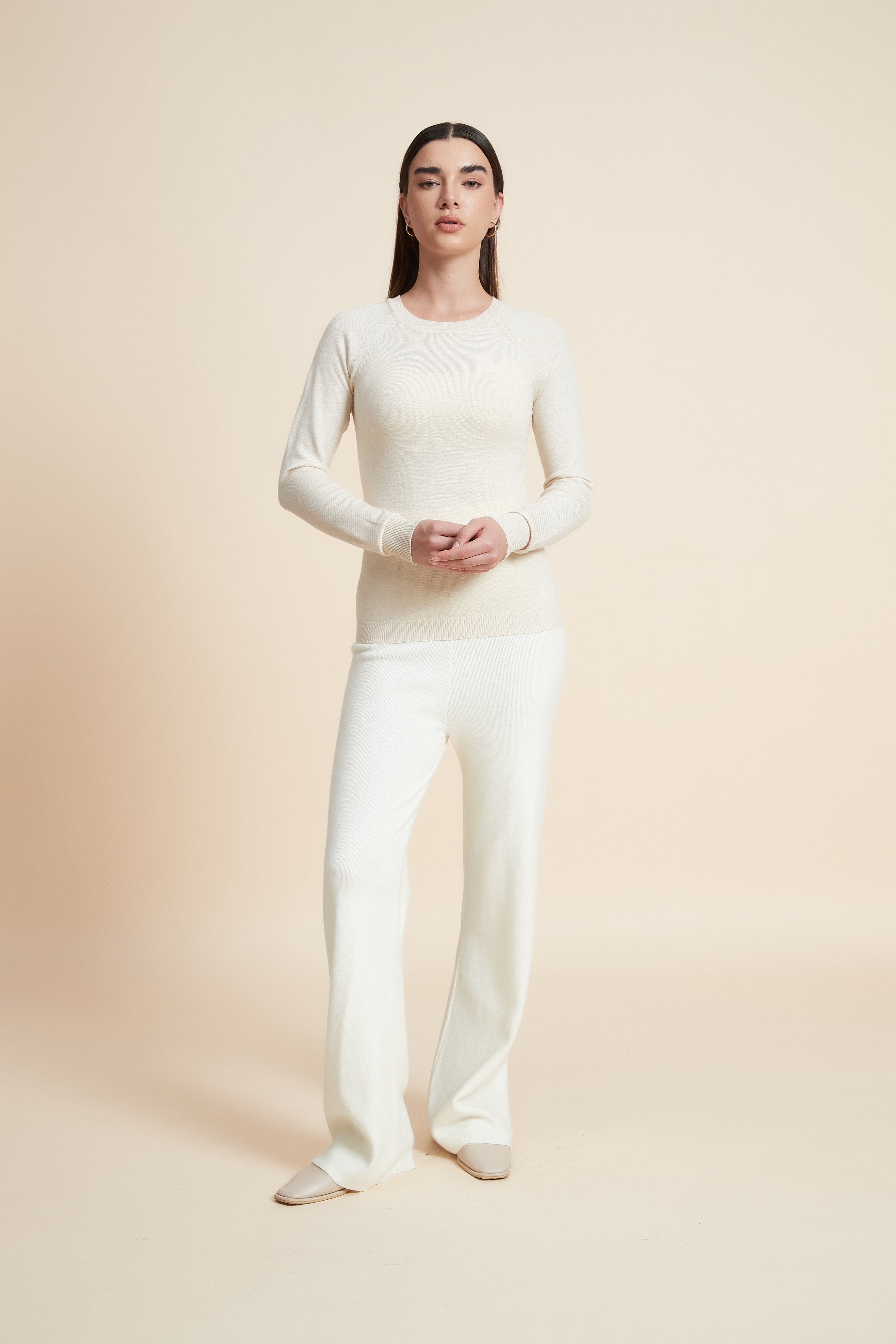 Solid Long Sleeve Blouse