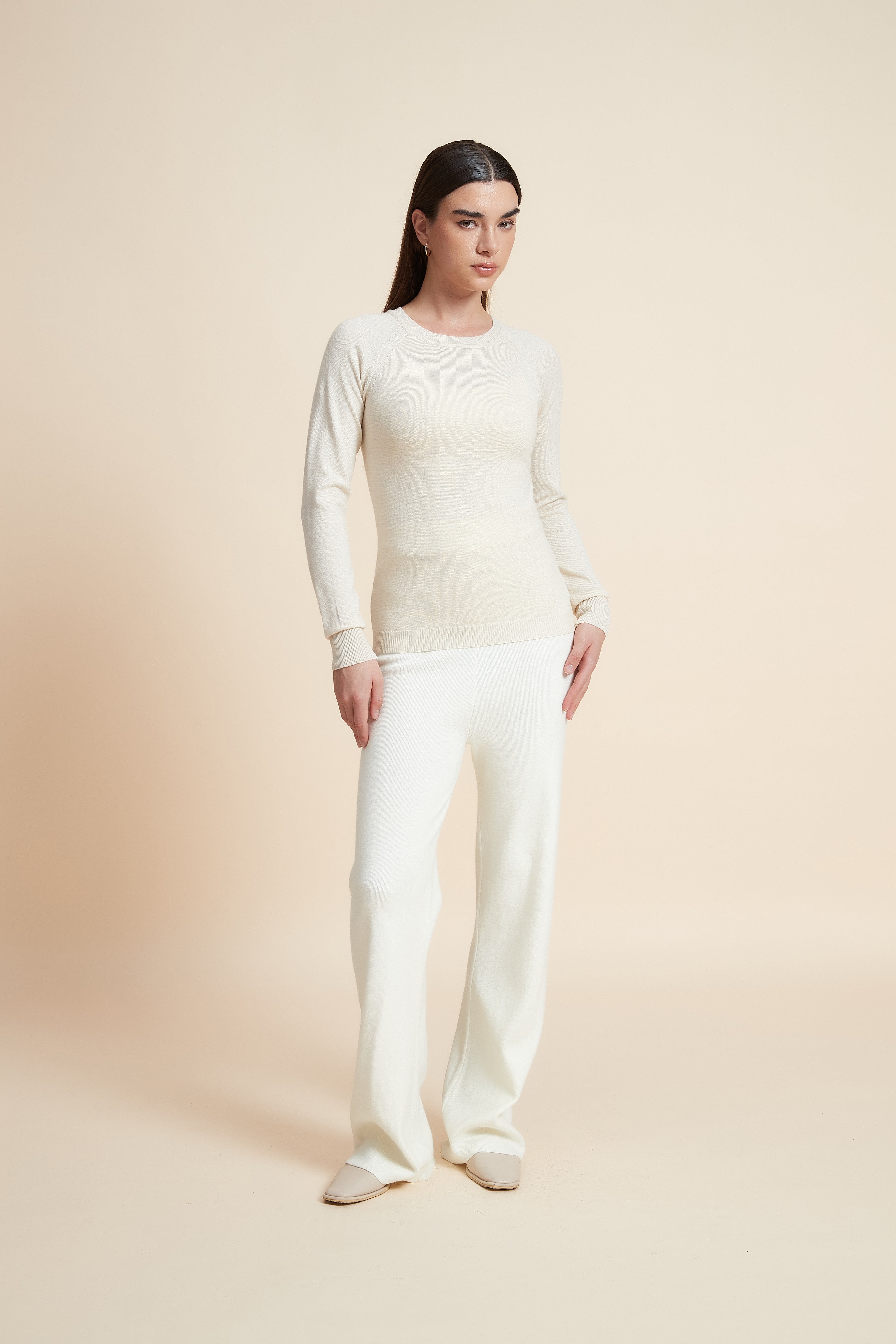 Solid Long Sleeve Blouse