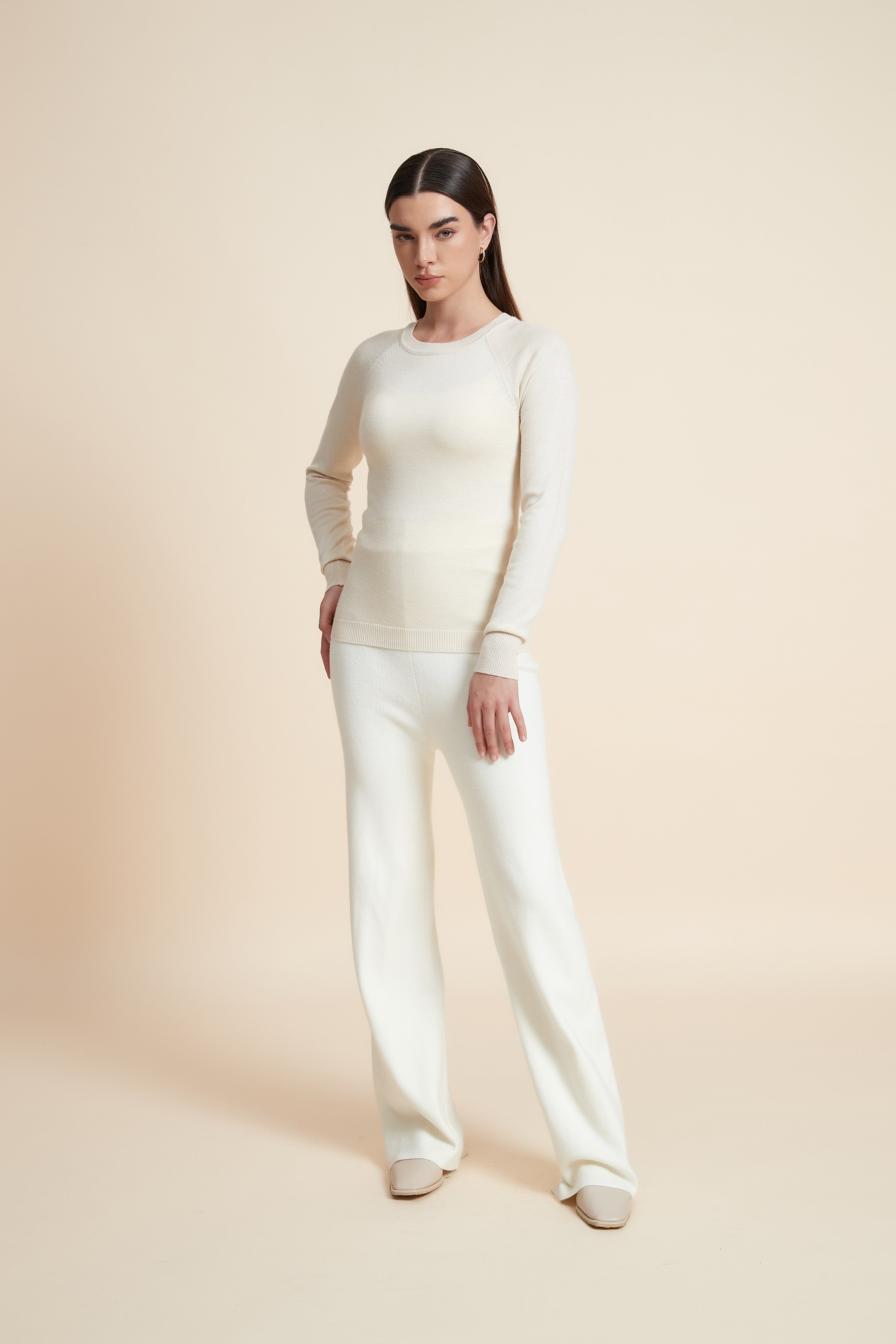 Solid Long Sleeve Blouse