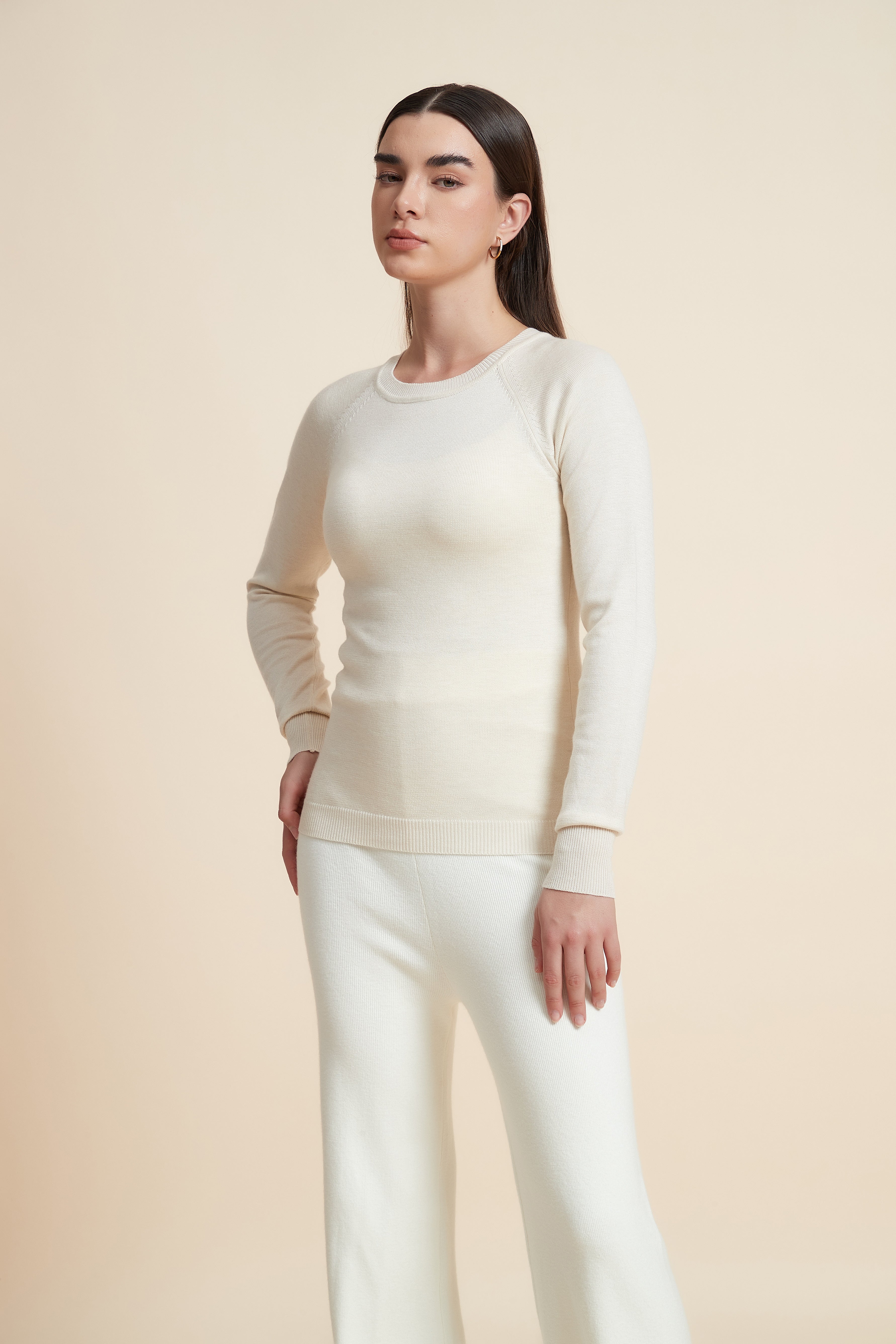 Solid Long Sleeve Blouse