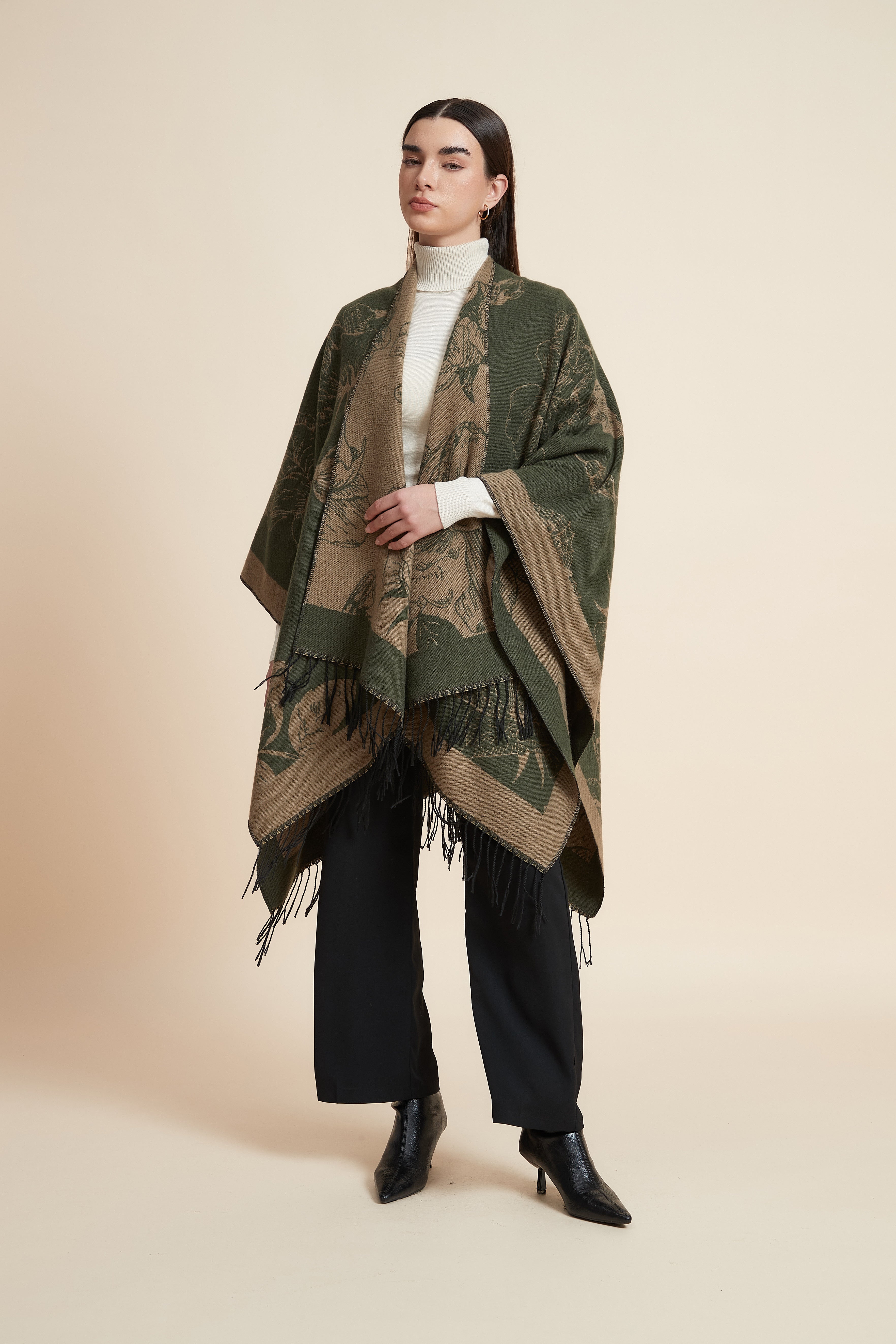 Colorful Side-Length Poncho