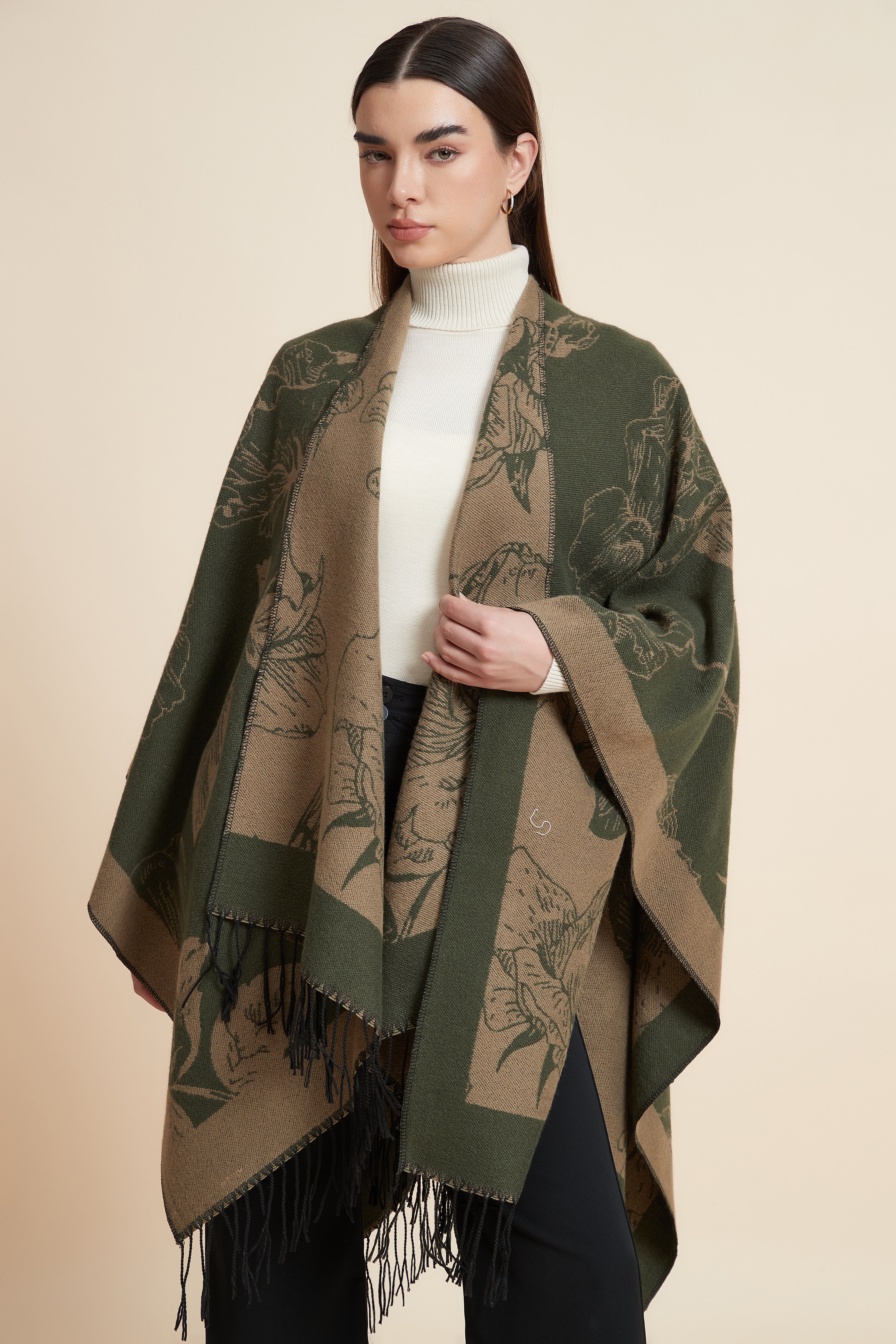 Colorful Side-Length Poncho