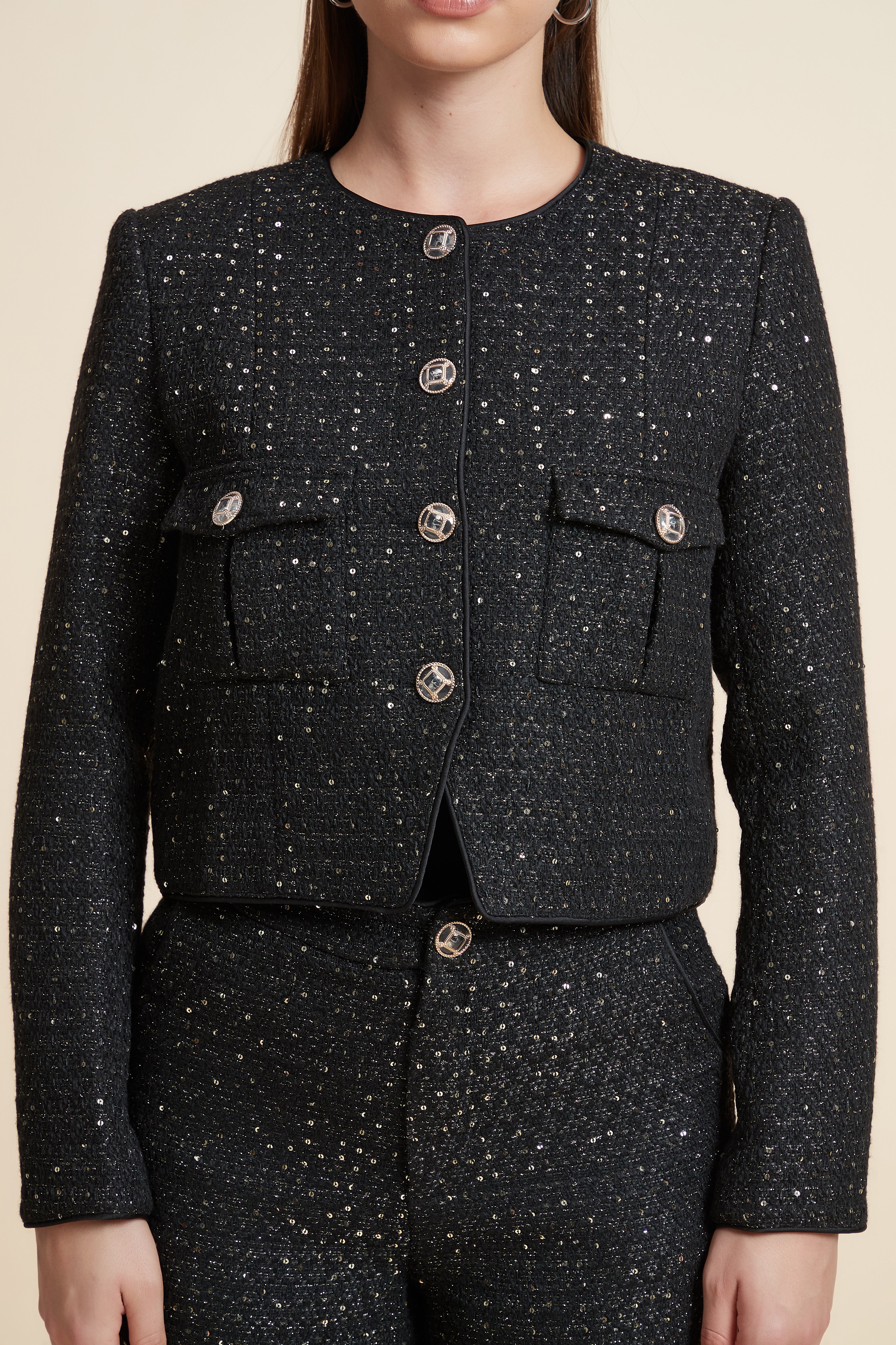 Long Sleeve Jacket with Front Buttons