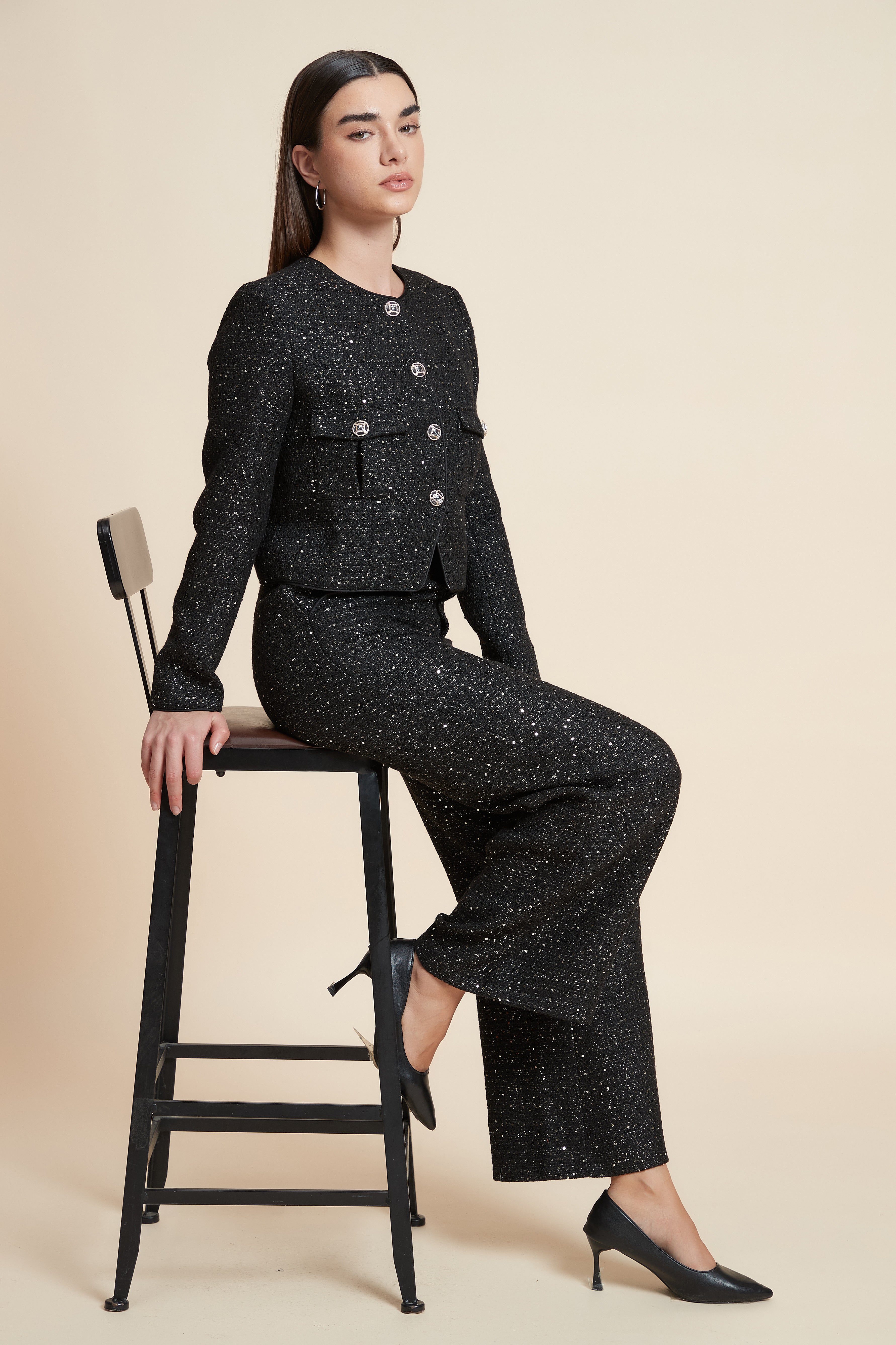 Long Sleeve Jacket with Front Buttons