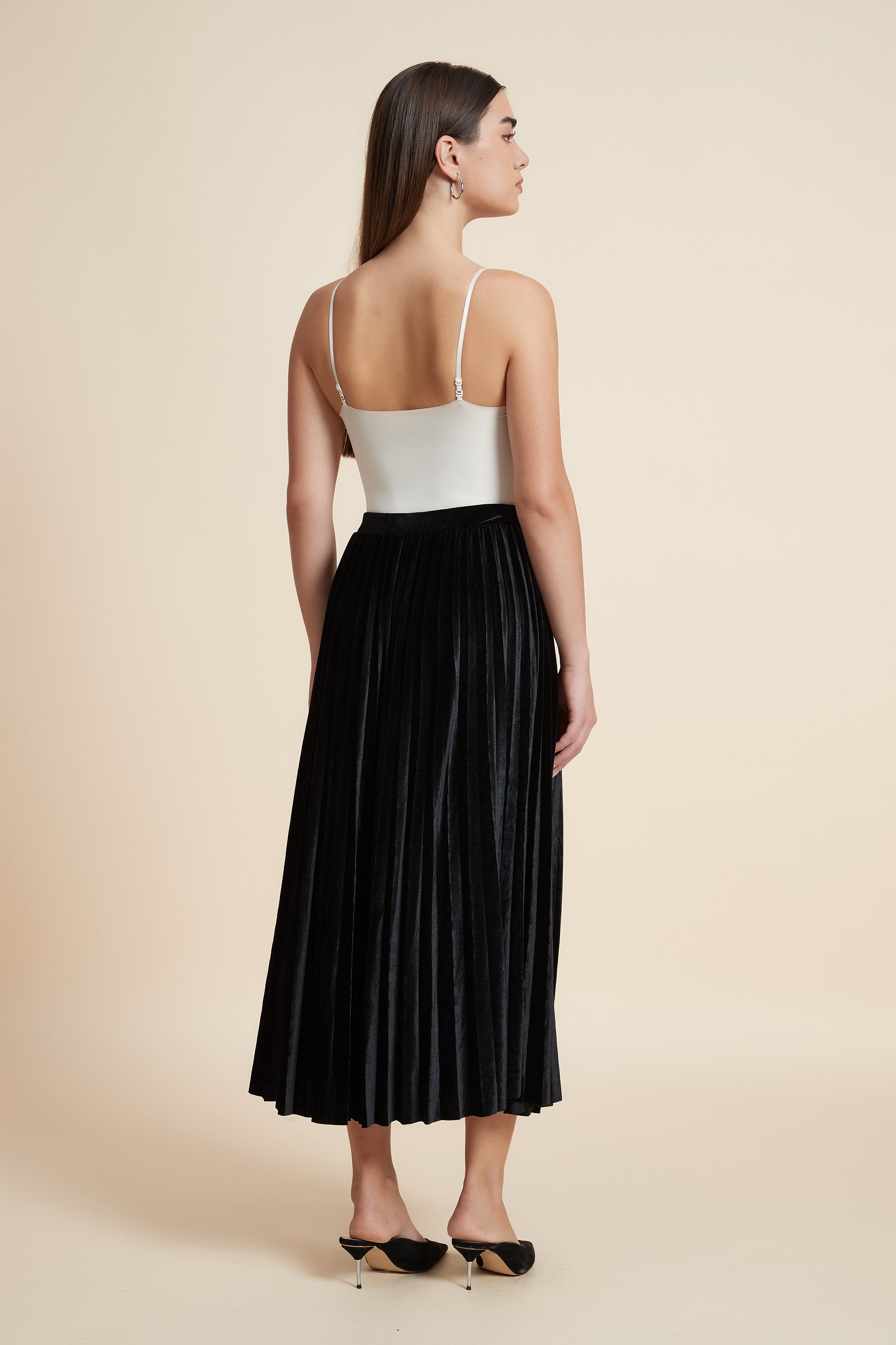 Pleated Midi Skirt