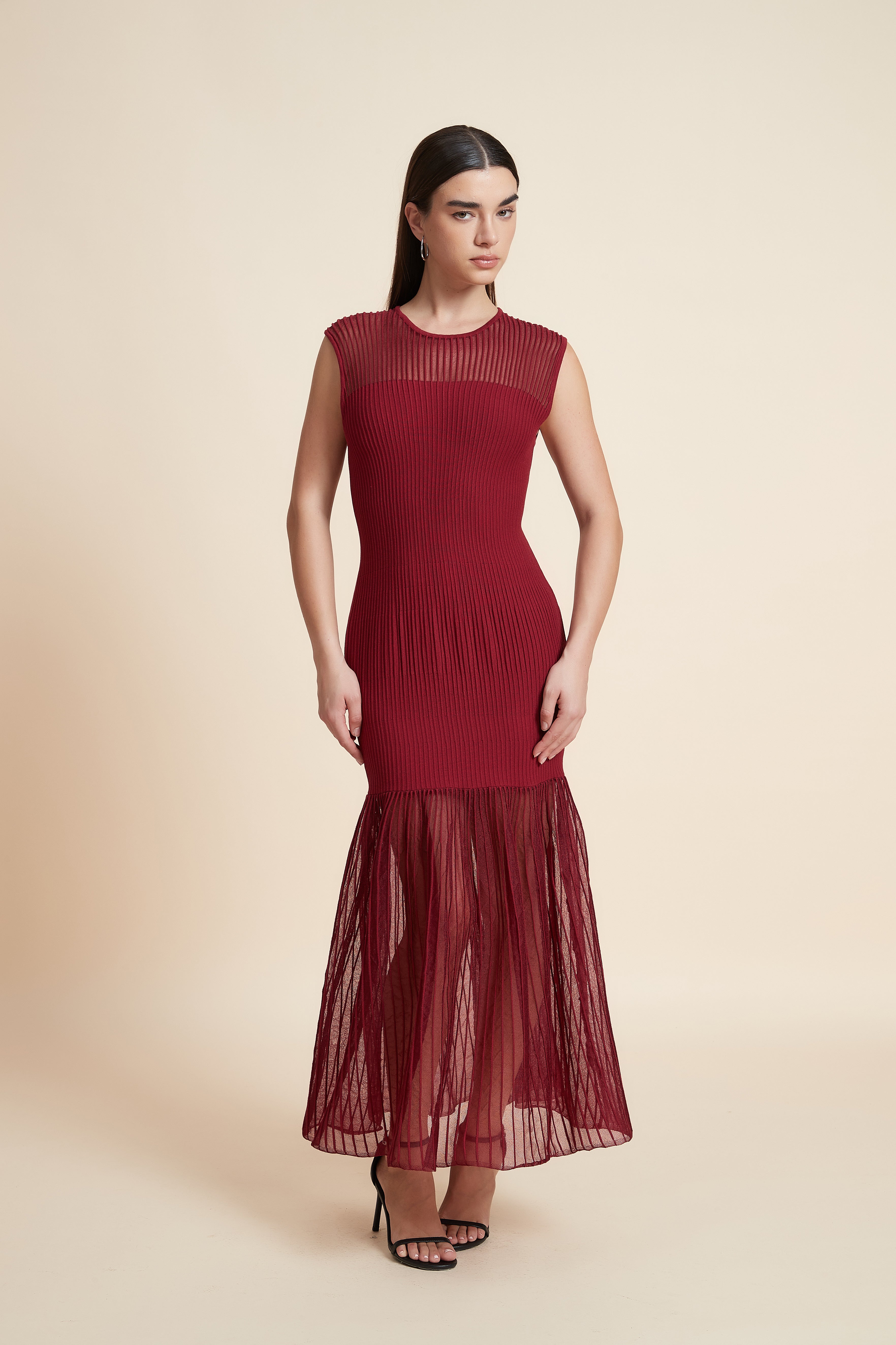 Simple Sleeveless Midi Dress