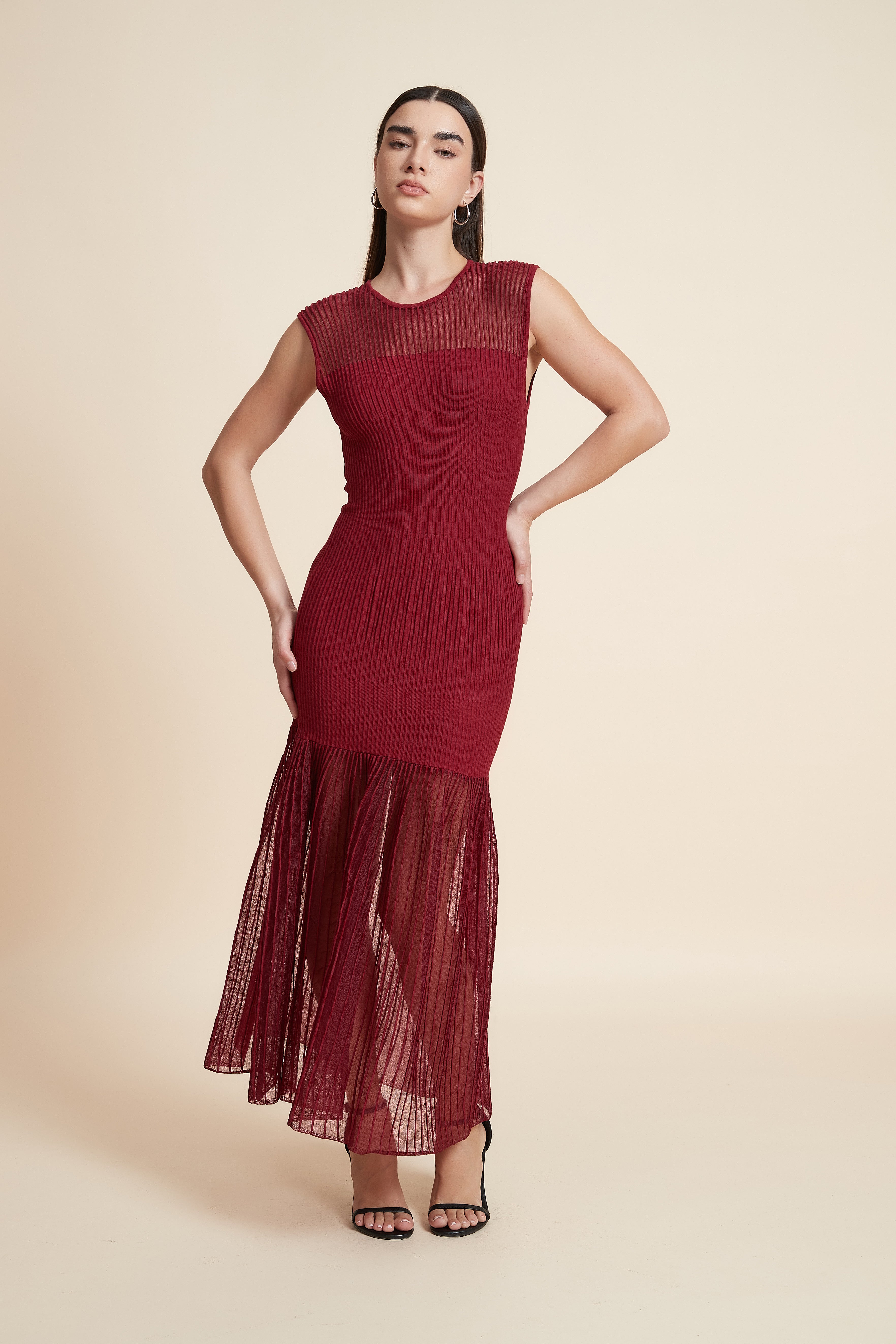 Simple Sleeveless Midi Dress