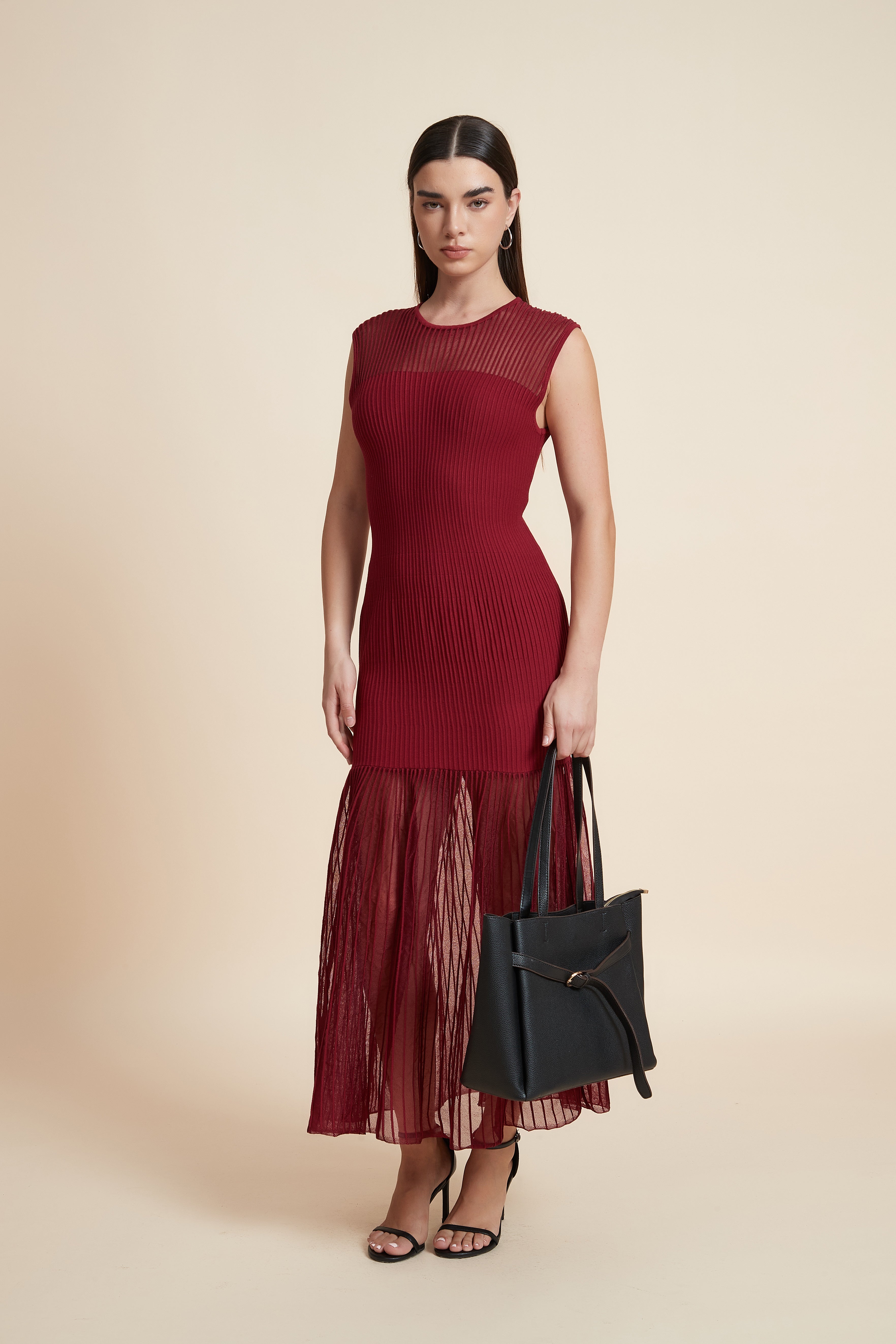 Simple Sleeveless Midi Dress