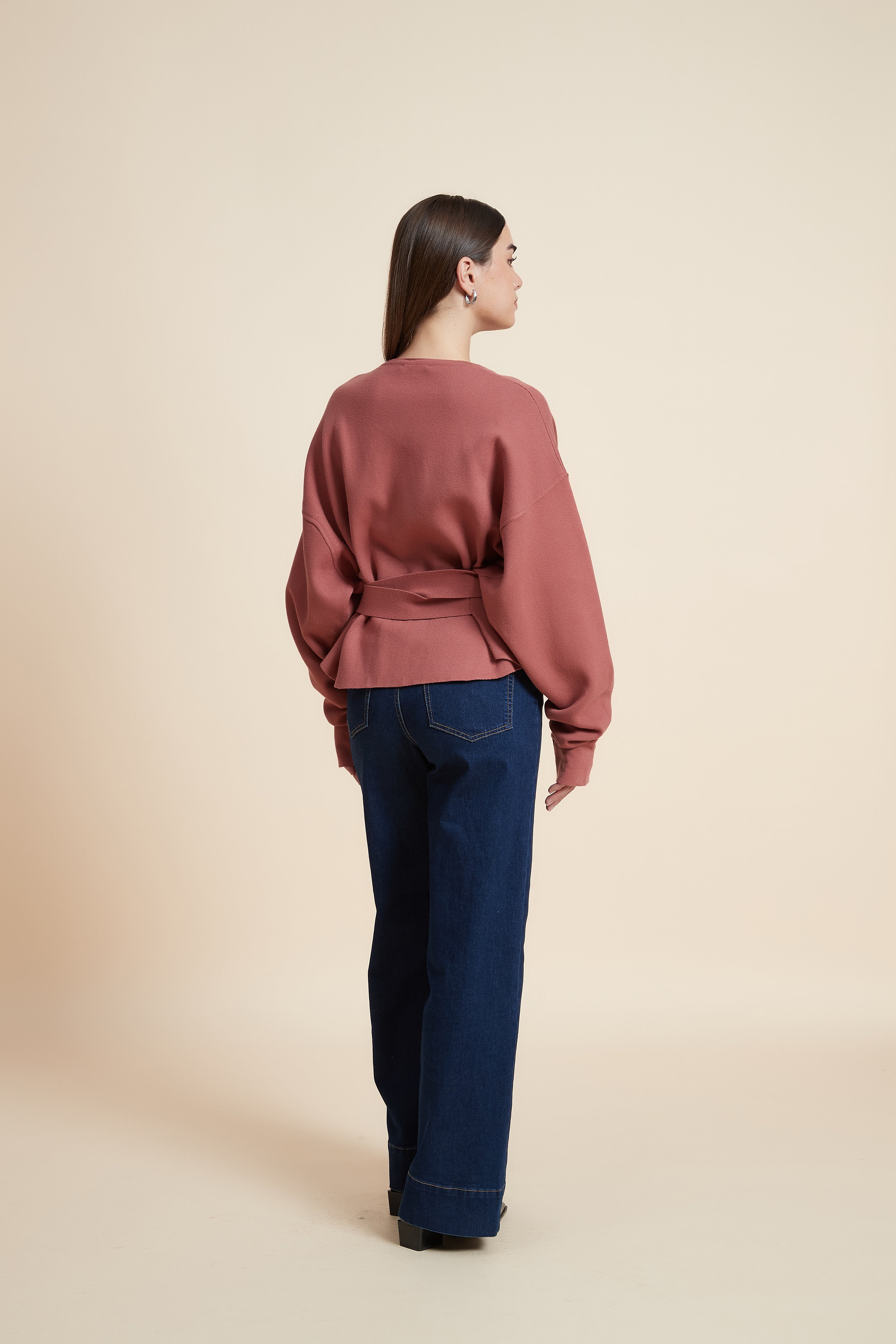 Loose Fit Long Sleeve Plain Sweatshirt