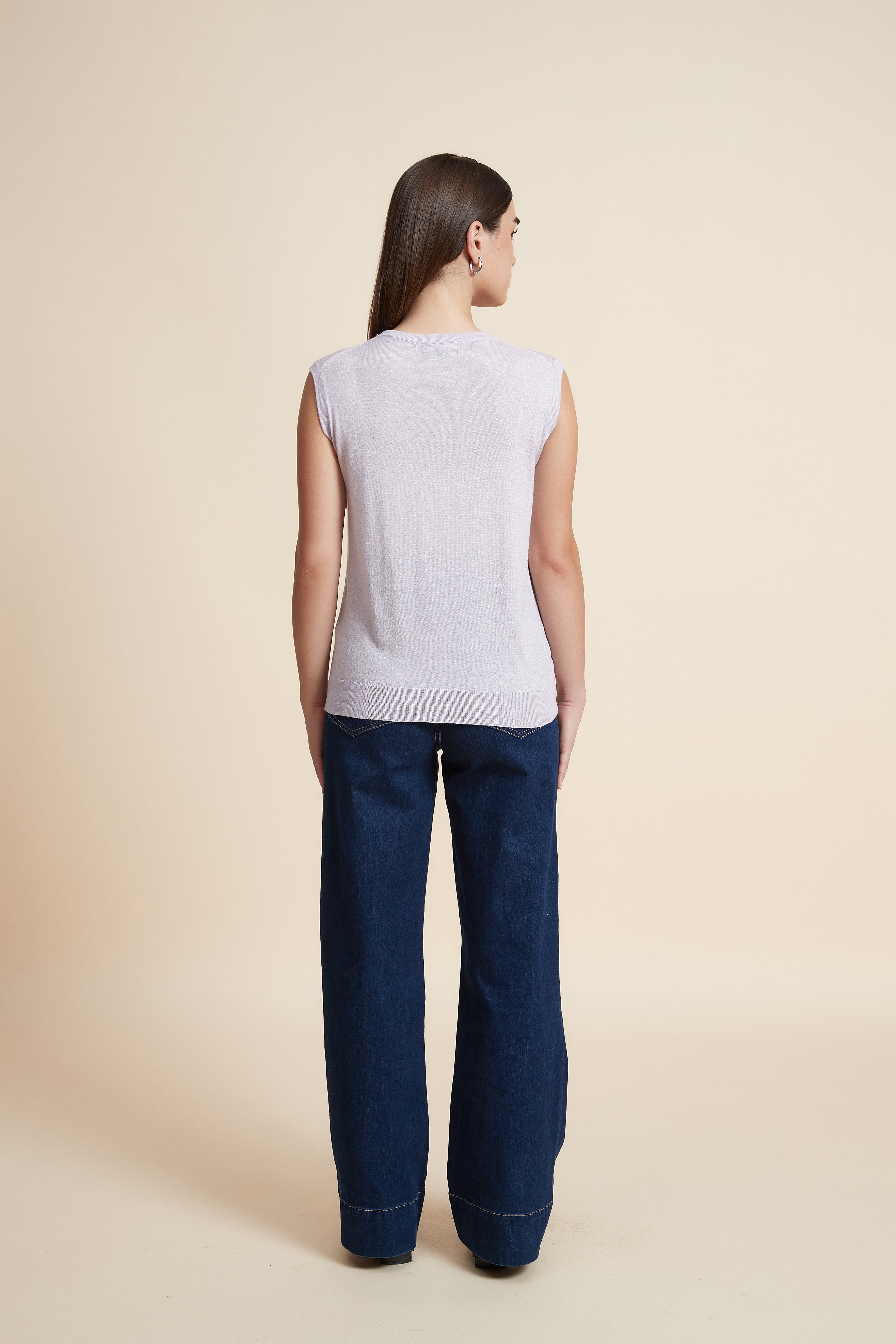 Sleeveless Plain Blouse