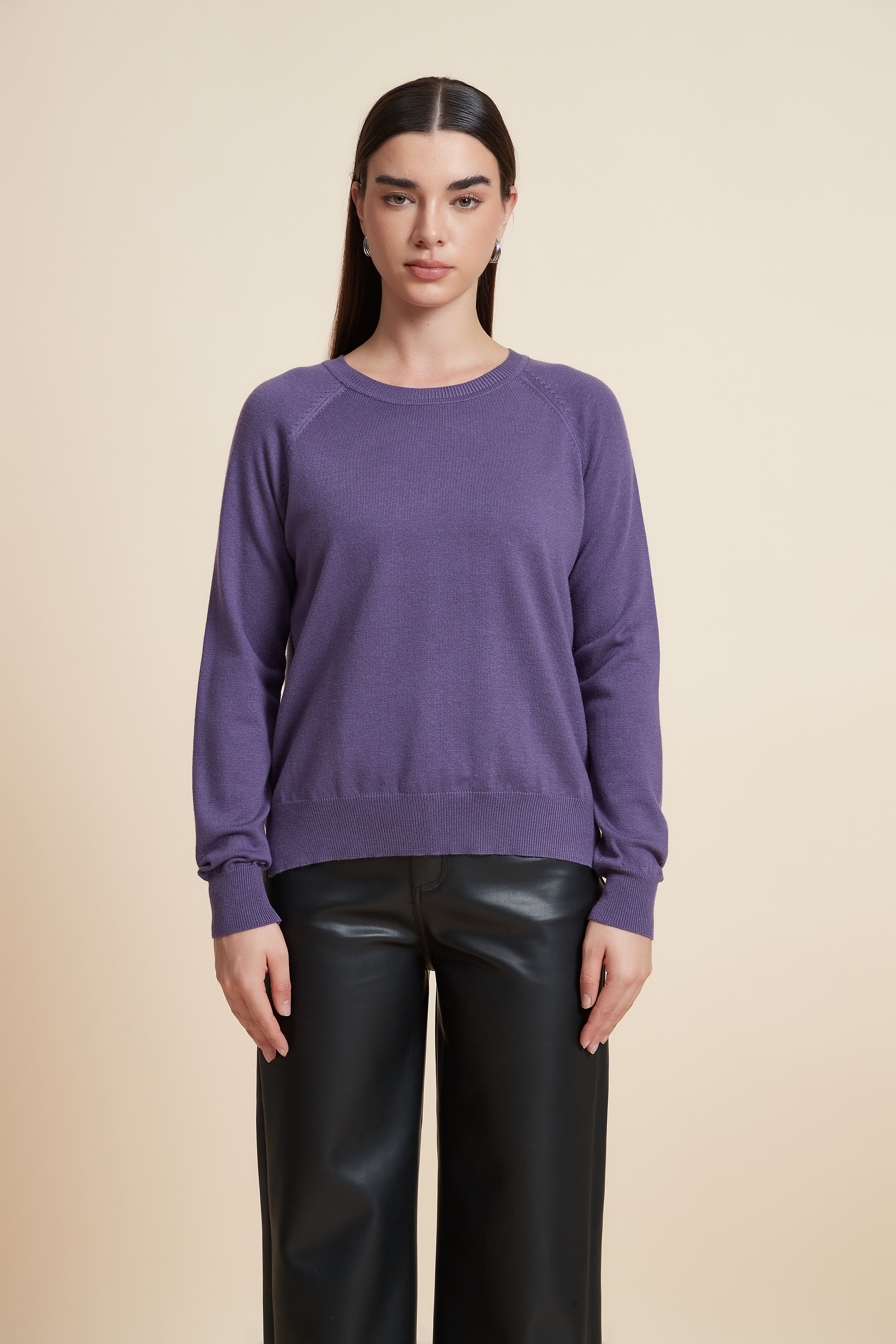 Solid Color Long Sleeve Sweater