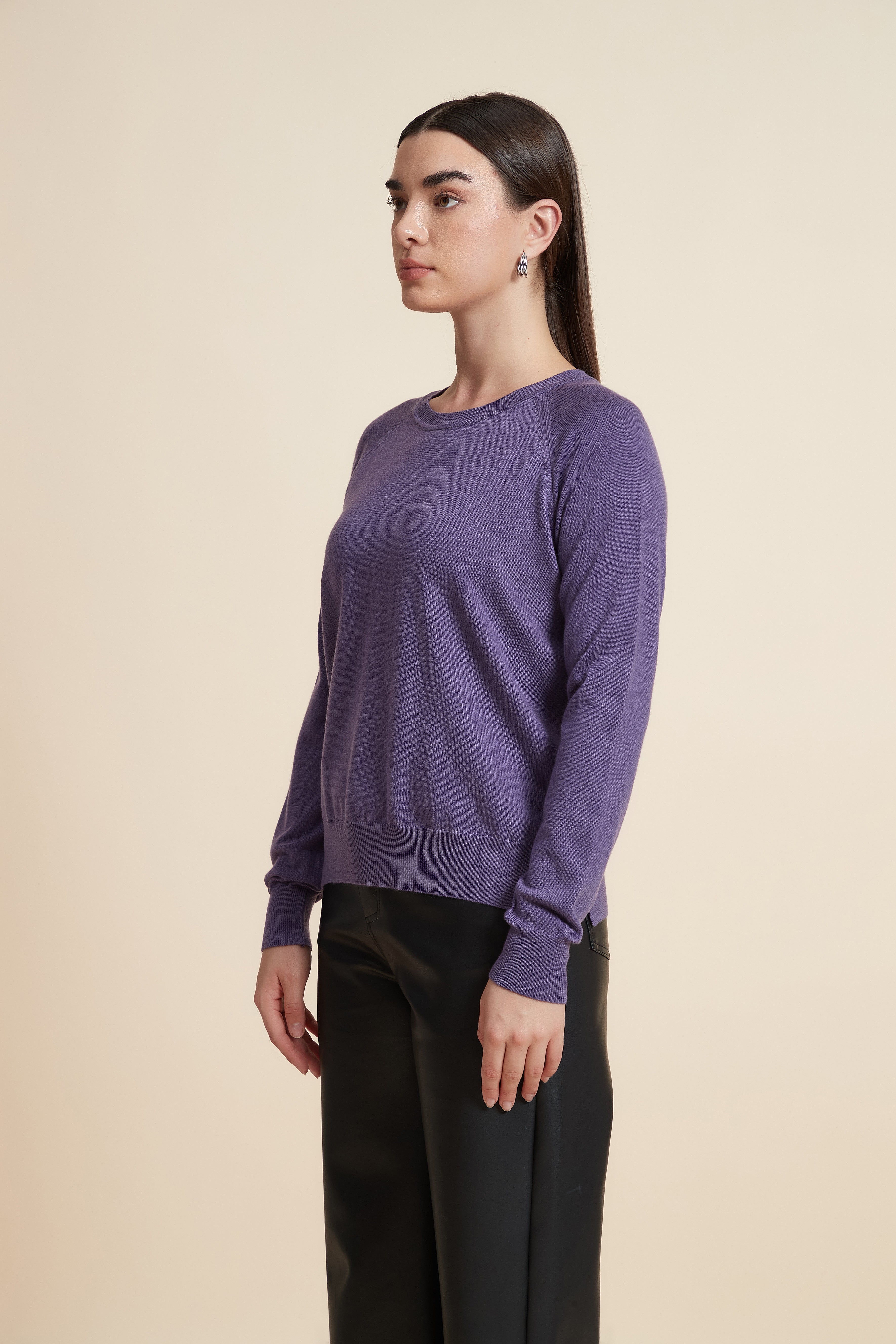Solid Color Long Sleeve Sweater