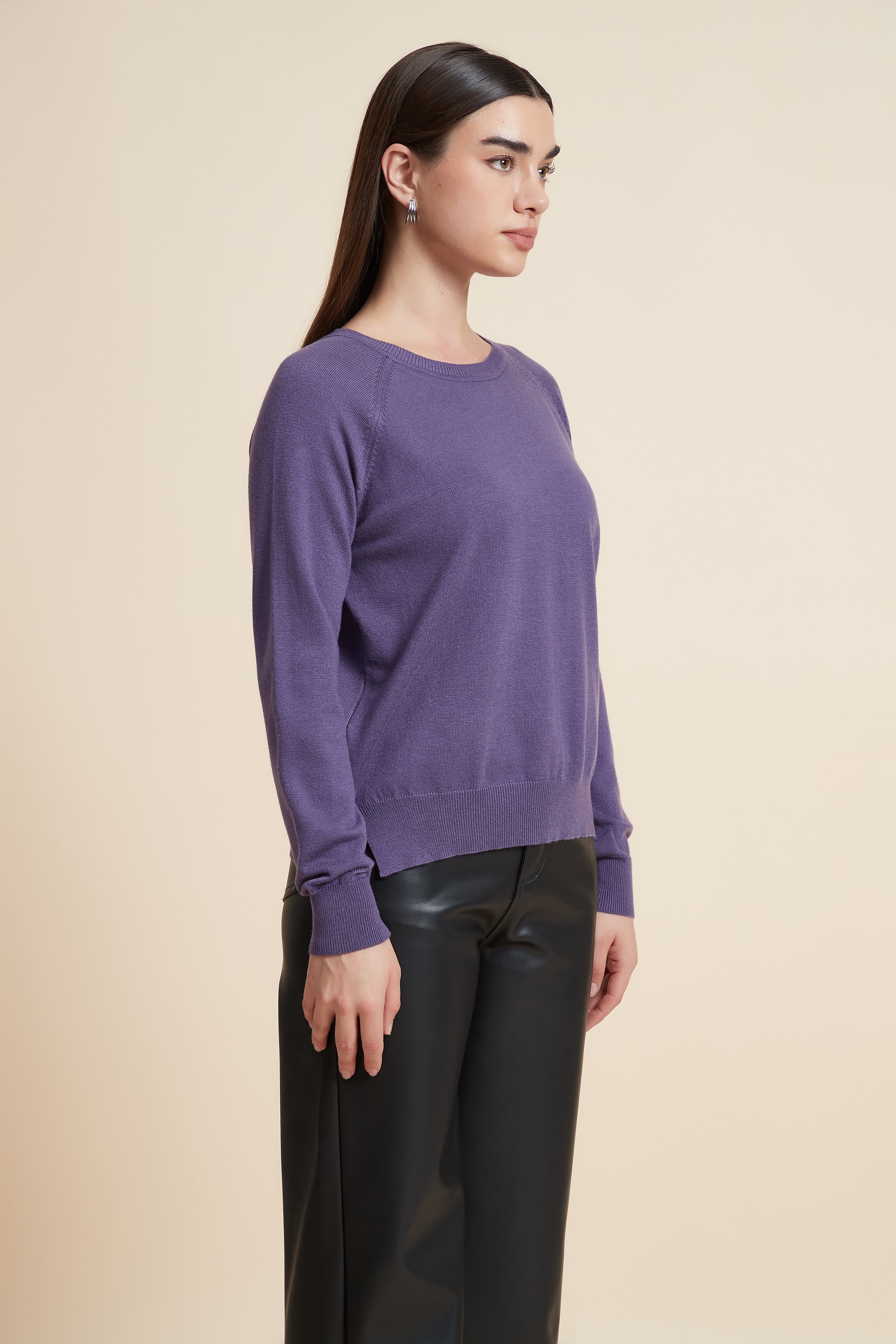 Solid Color Long Sleeve Sweater