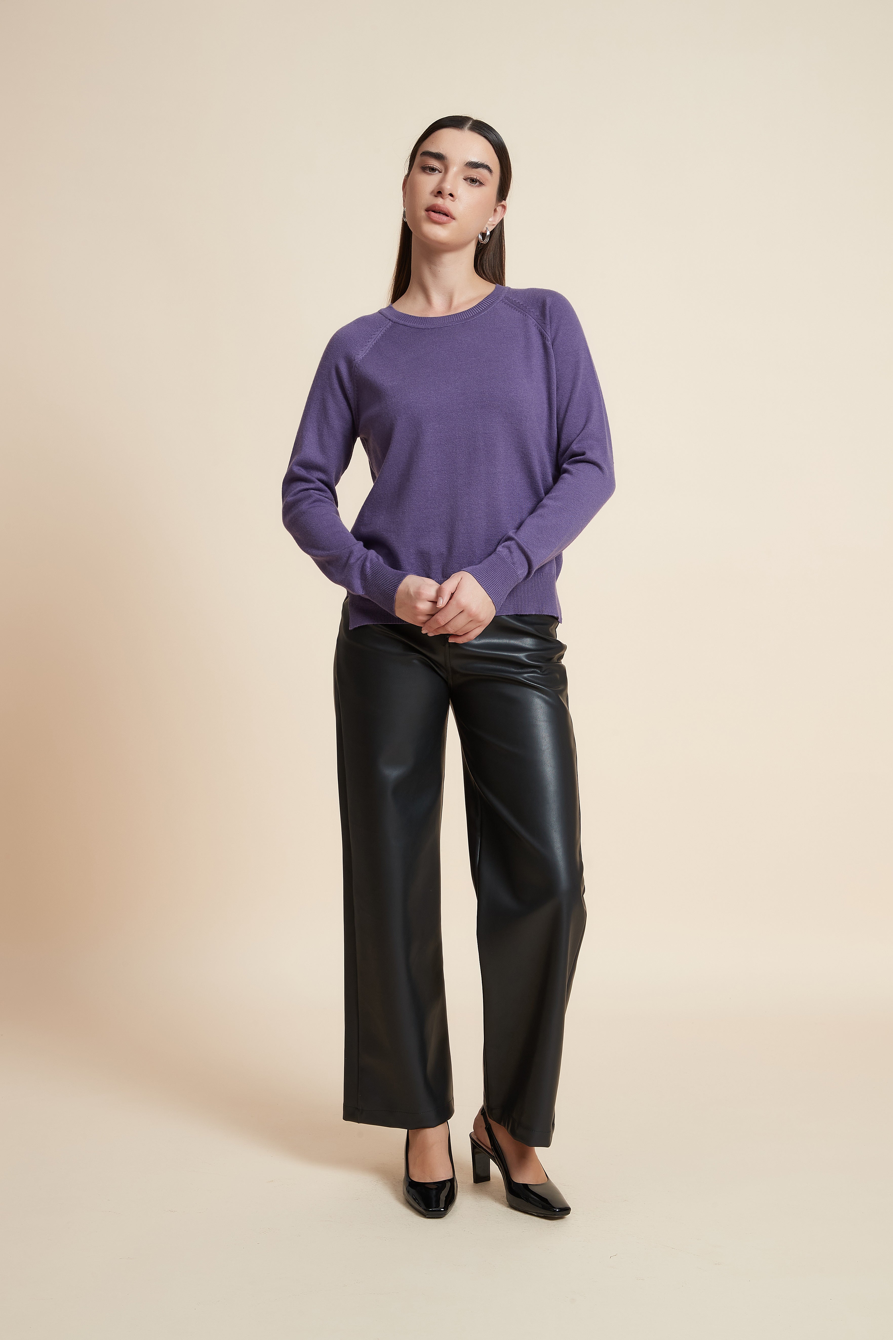 Solid Color Long Sleeve Sweater